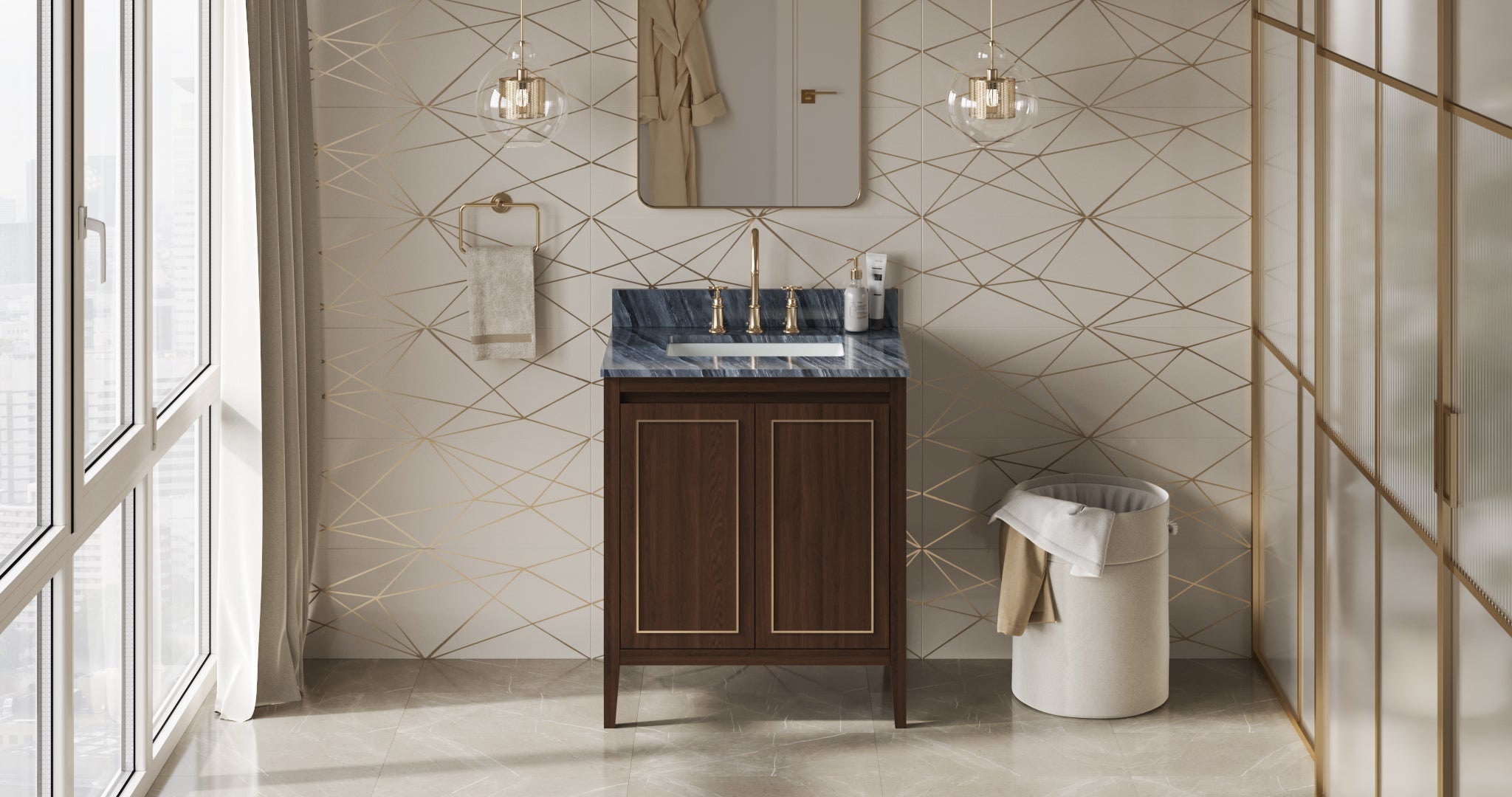30" Percival Vanity – Dark Walnut