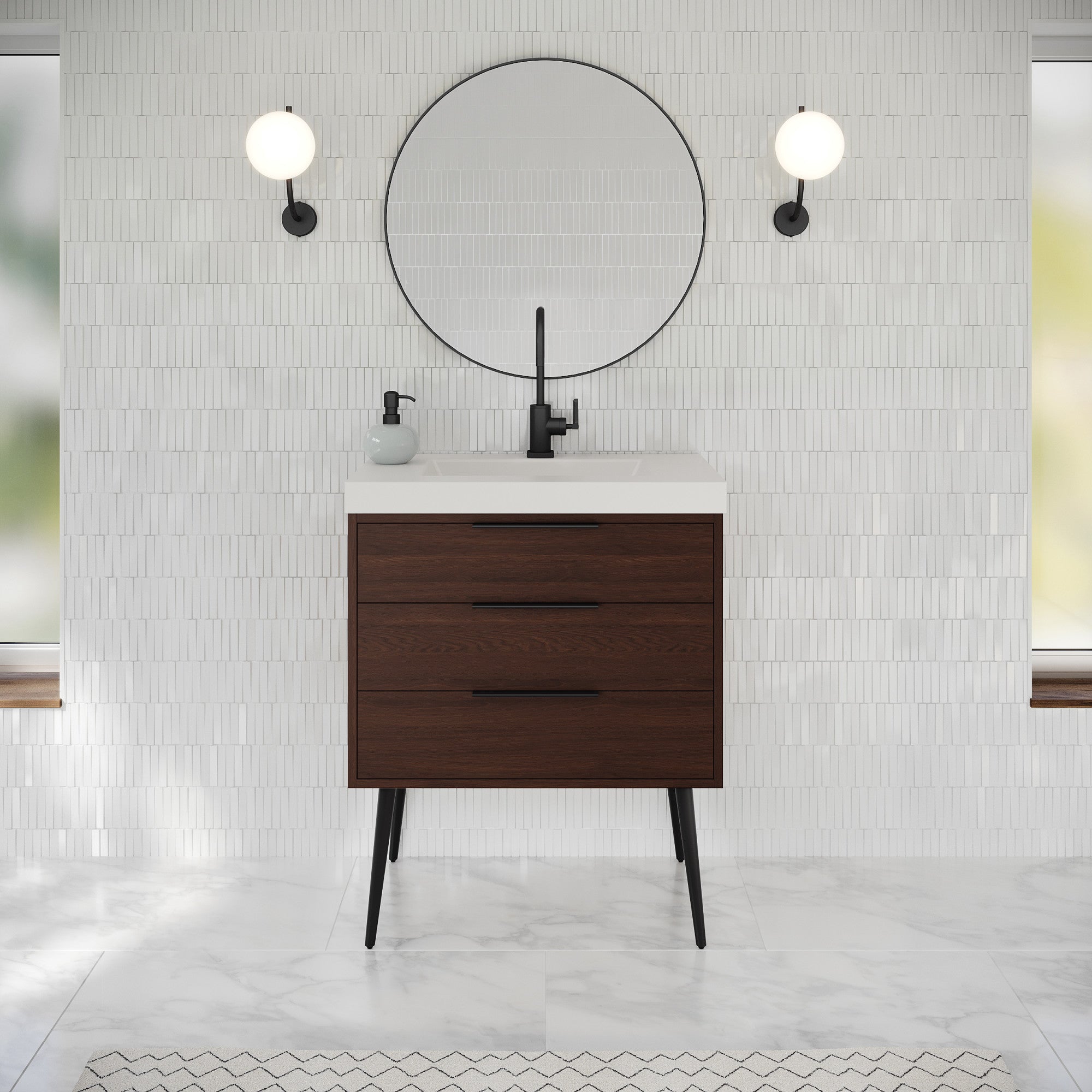 30" Gardner Vanity – Dark Walnut