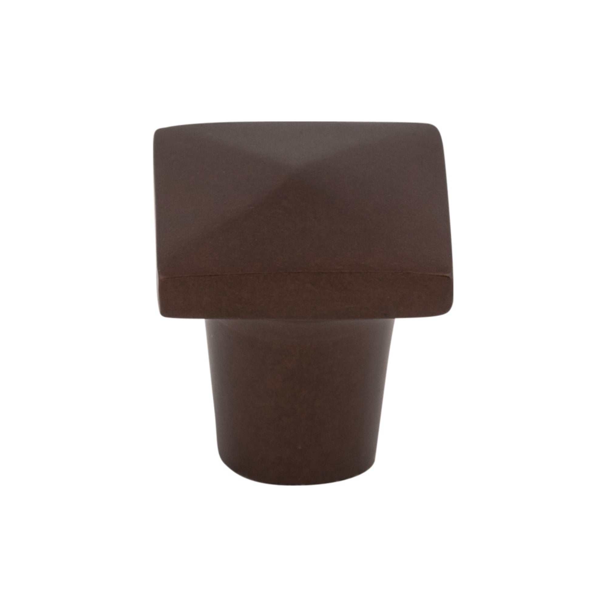Aspen 3/4" Length Square Knob - Mahogany Bronze
