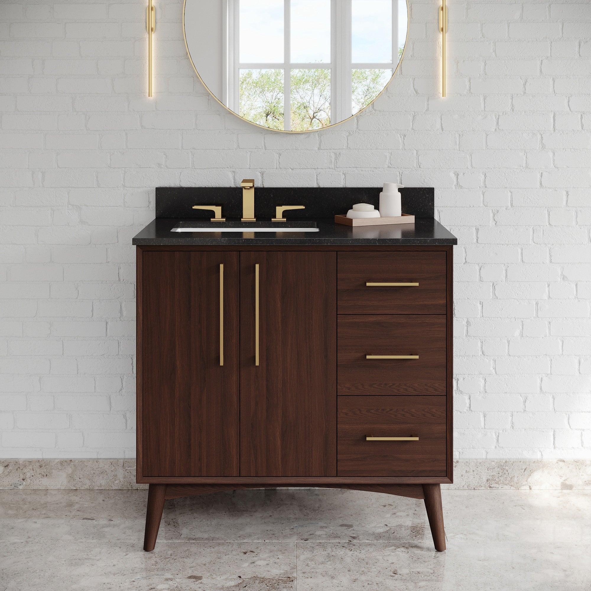 36" Dashwood Vanity – Dark Walnut