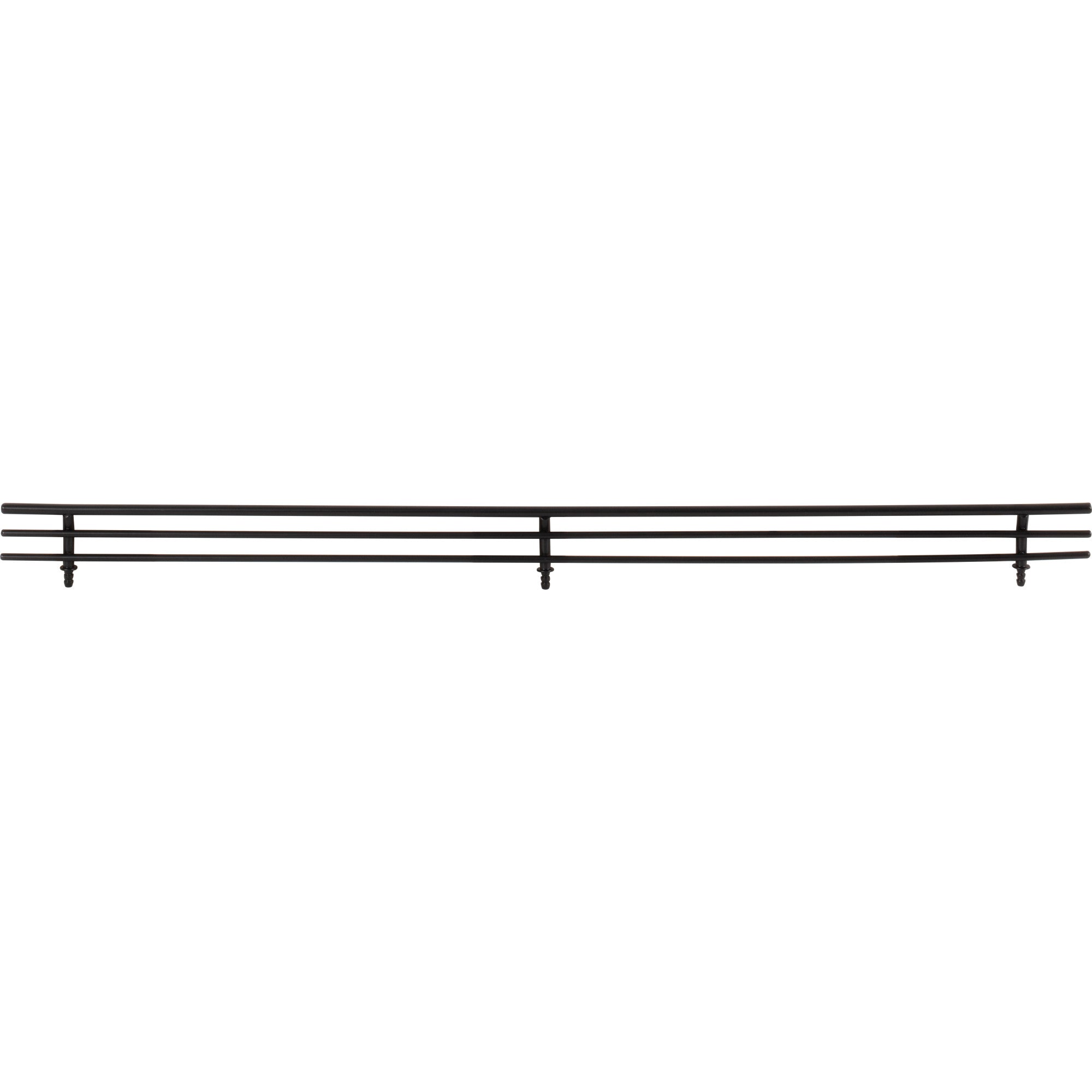 23" Wide Matte Black Wire Shoe Fence for Shelving