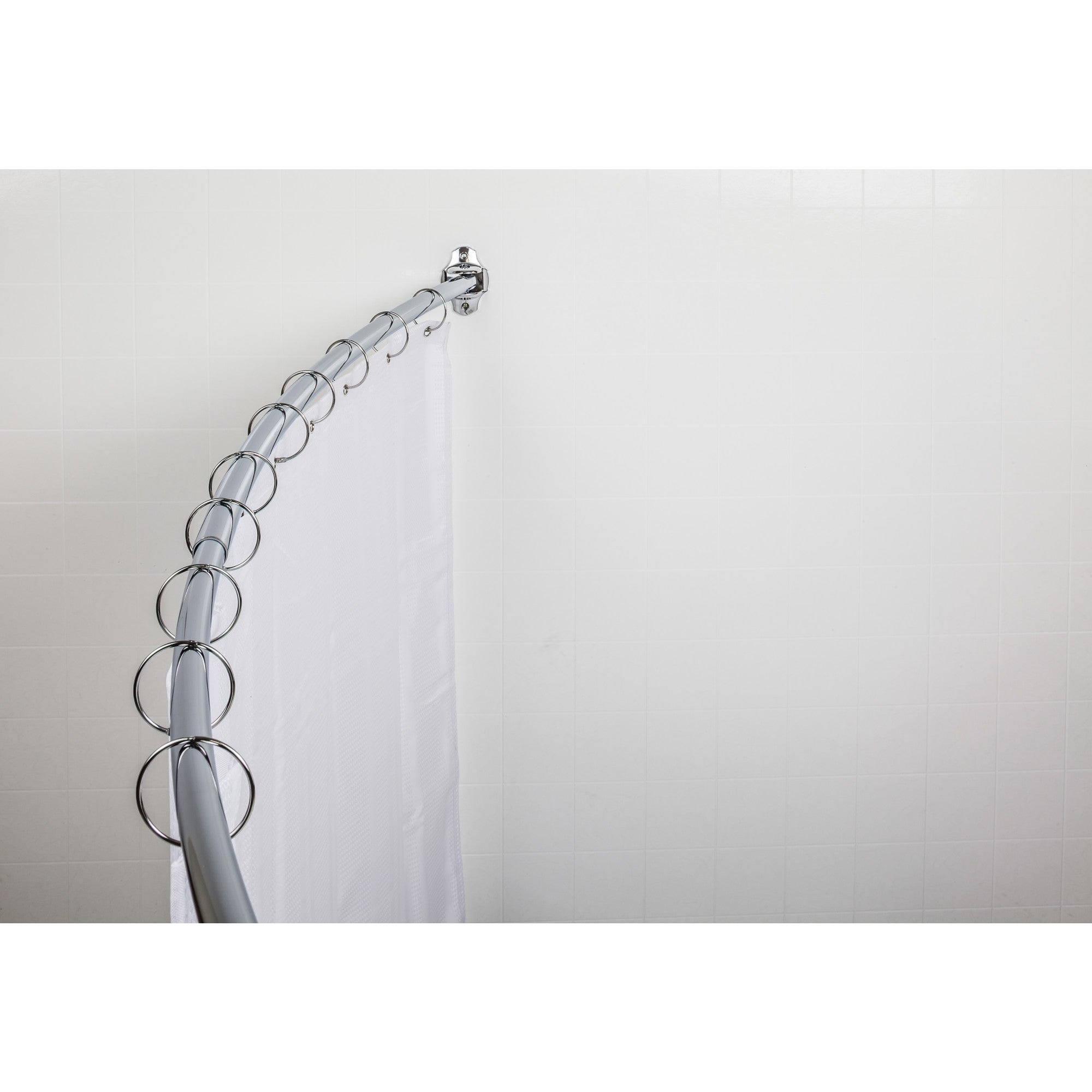 56"-72" Polished Chrome Adjustable Curved Shower Curtain Rod - Retail Packaged