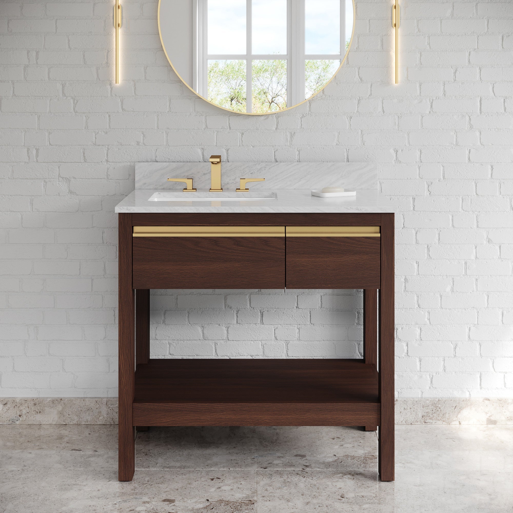 36" Jubilee Vanity – Dark Walnut
