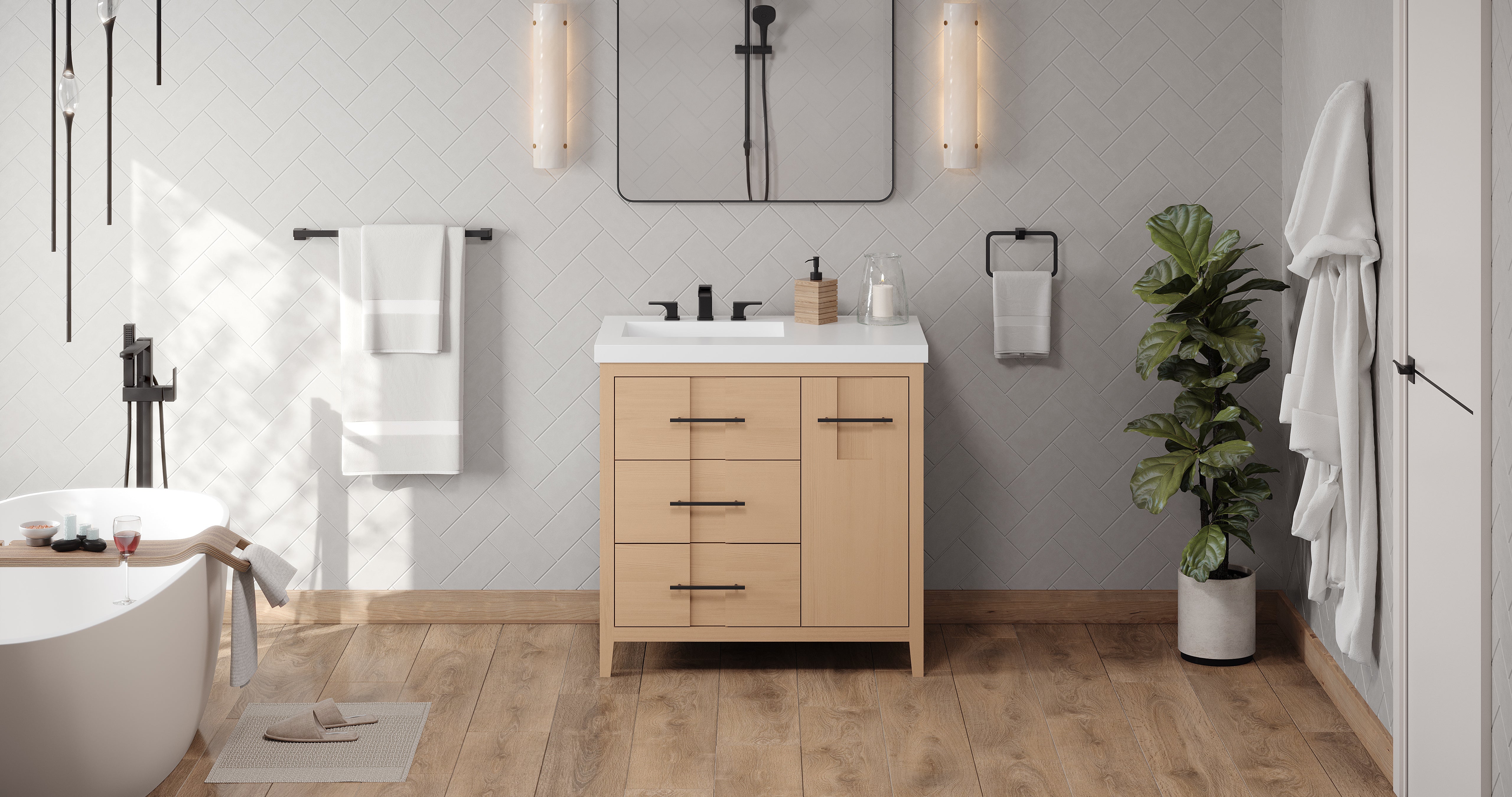 36" Katara Vanity – Left Offset