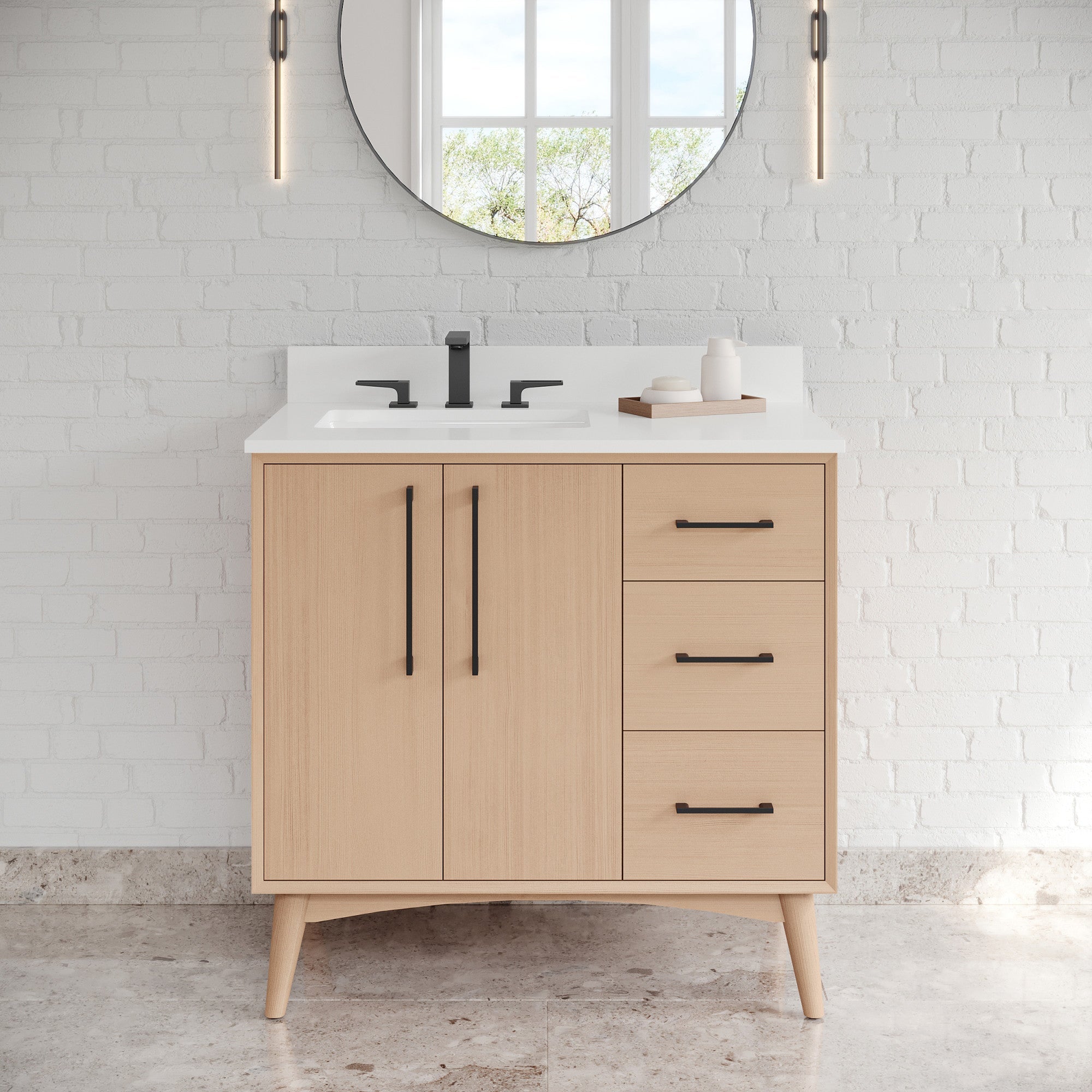 36" Dashwood Vanity – Natural Oak