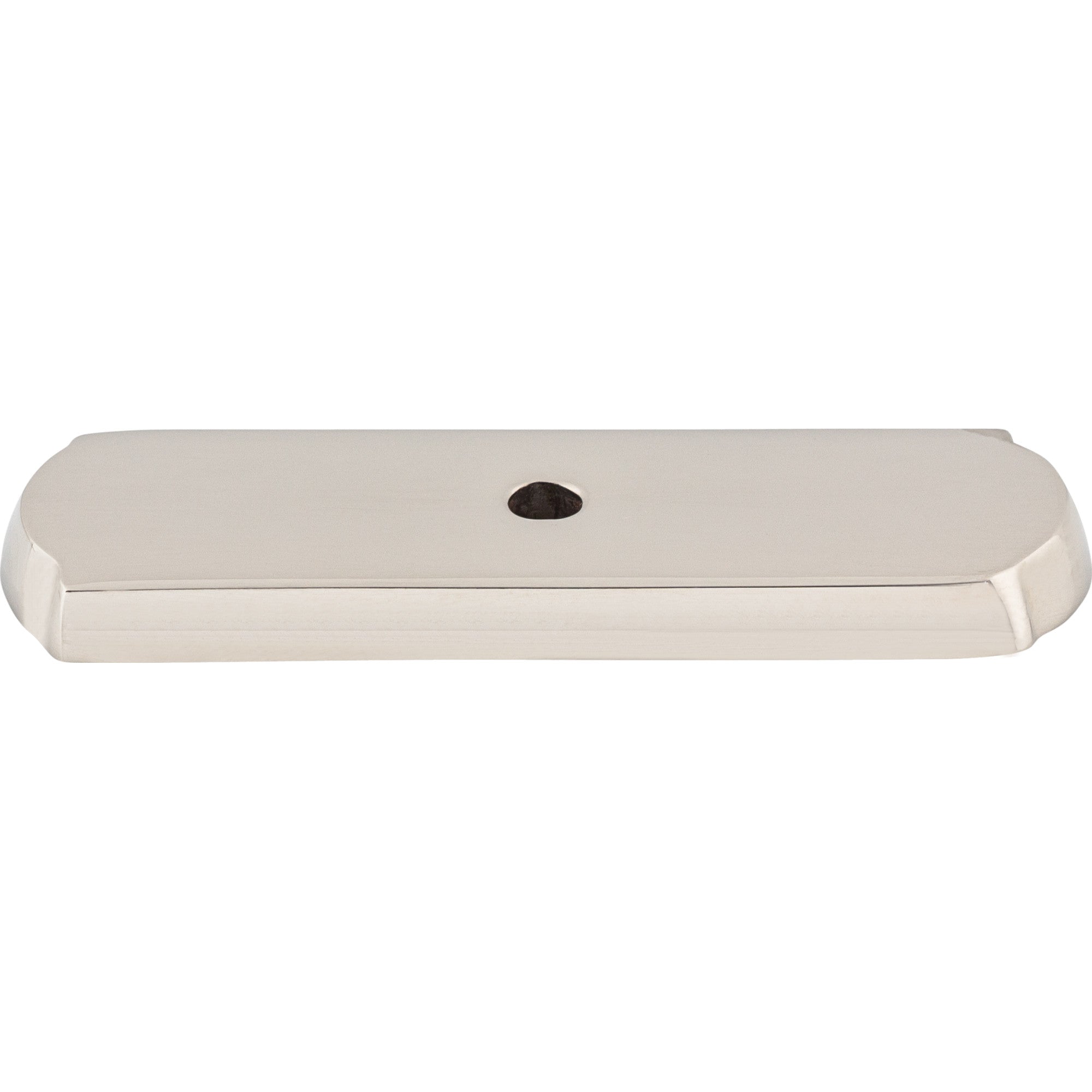 Aspen II Rectangle Knob Backplate - Polished Nickel