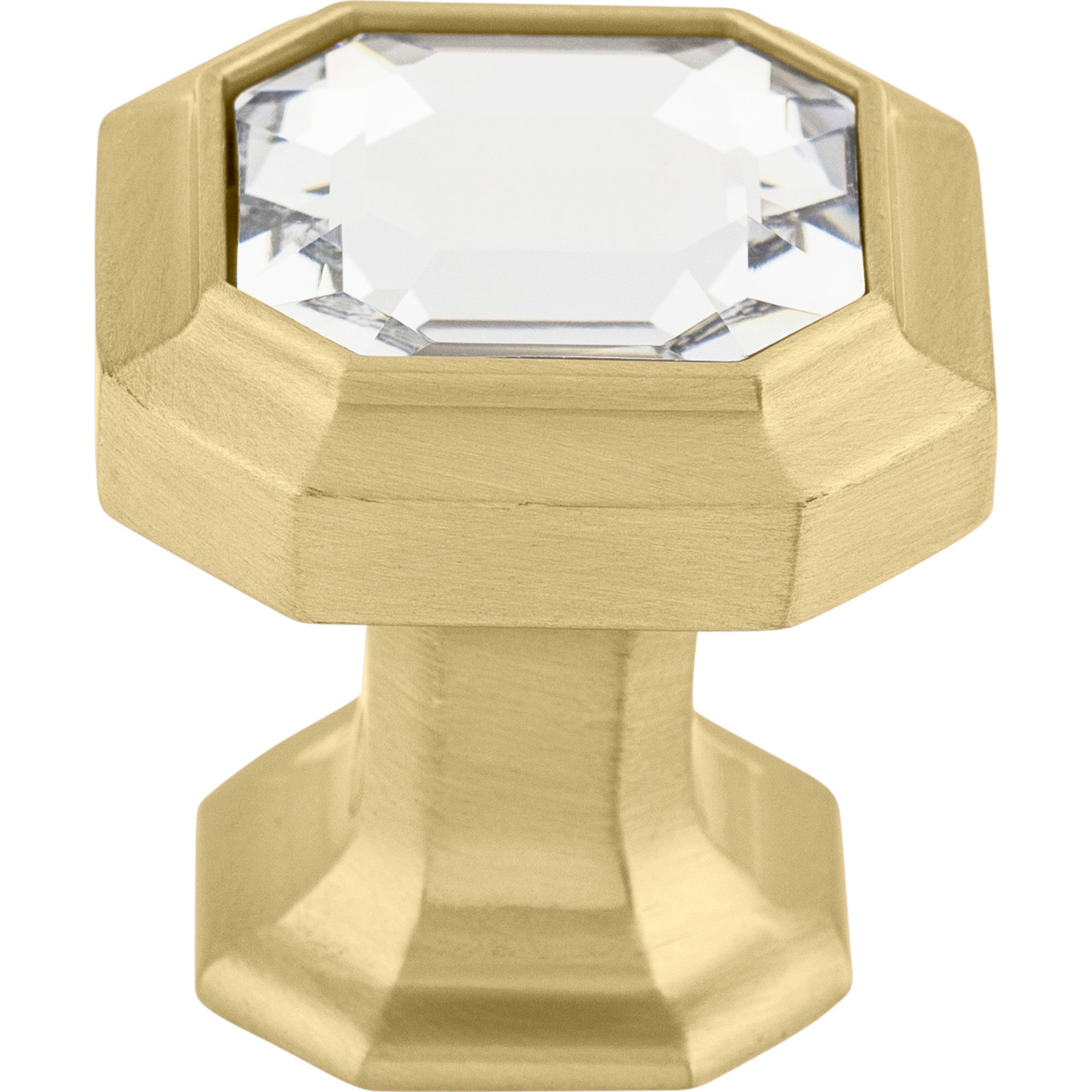 Crystal Emerald Knob - Honey Bronze