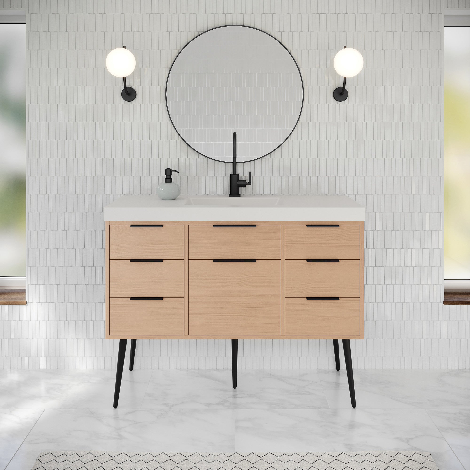 48" Gardner Vanity – Natural Oak
