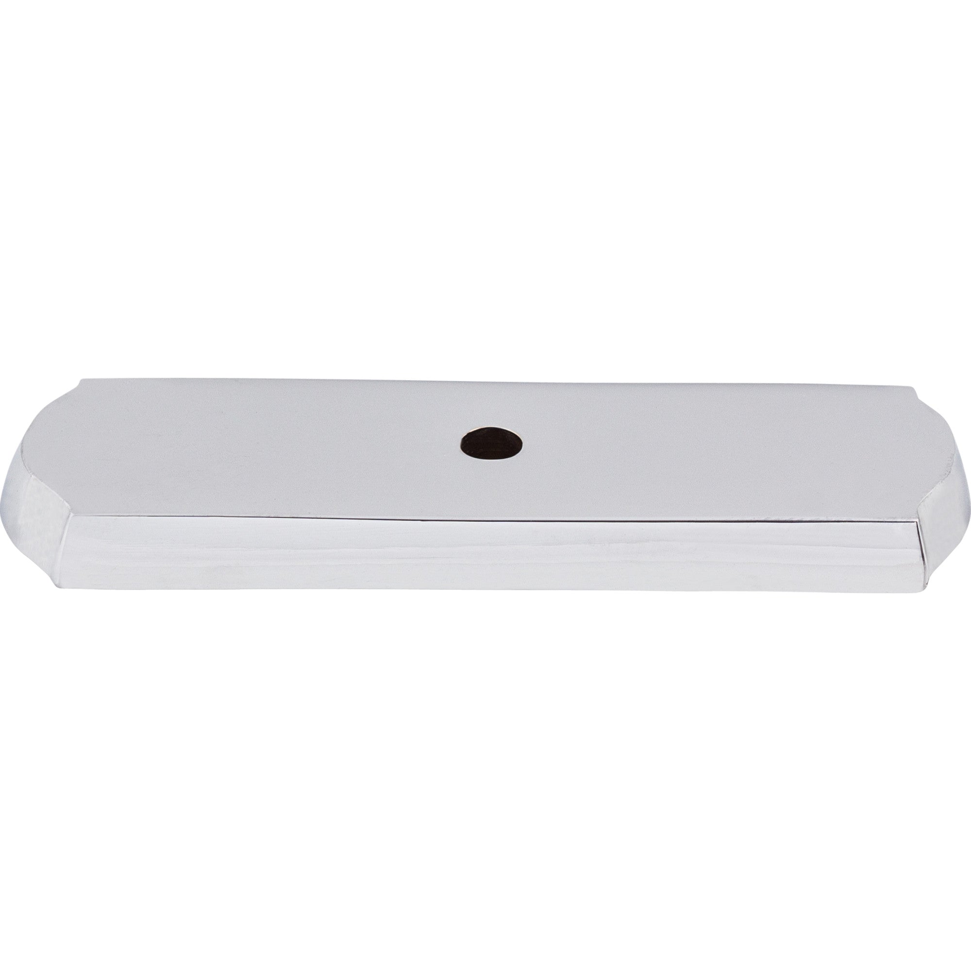 Aspen II Rectangle Knob Backplate - Polished Chrome
