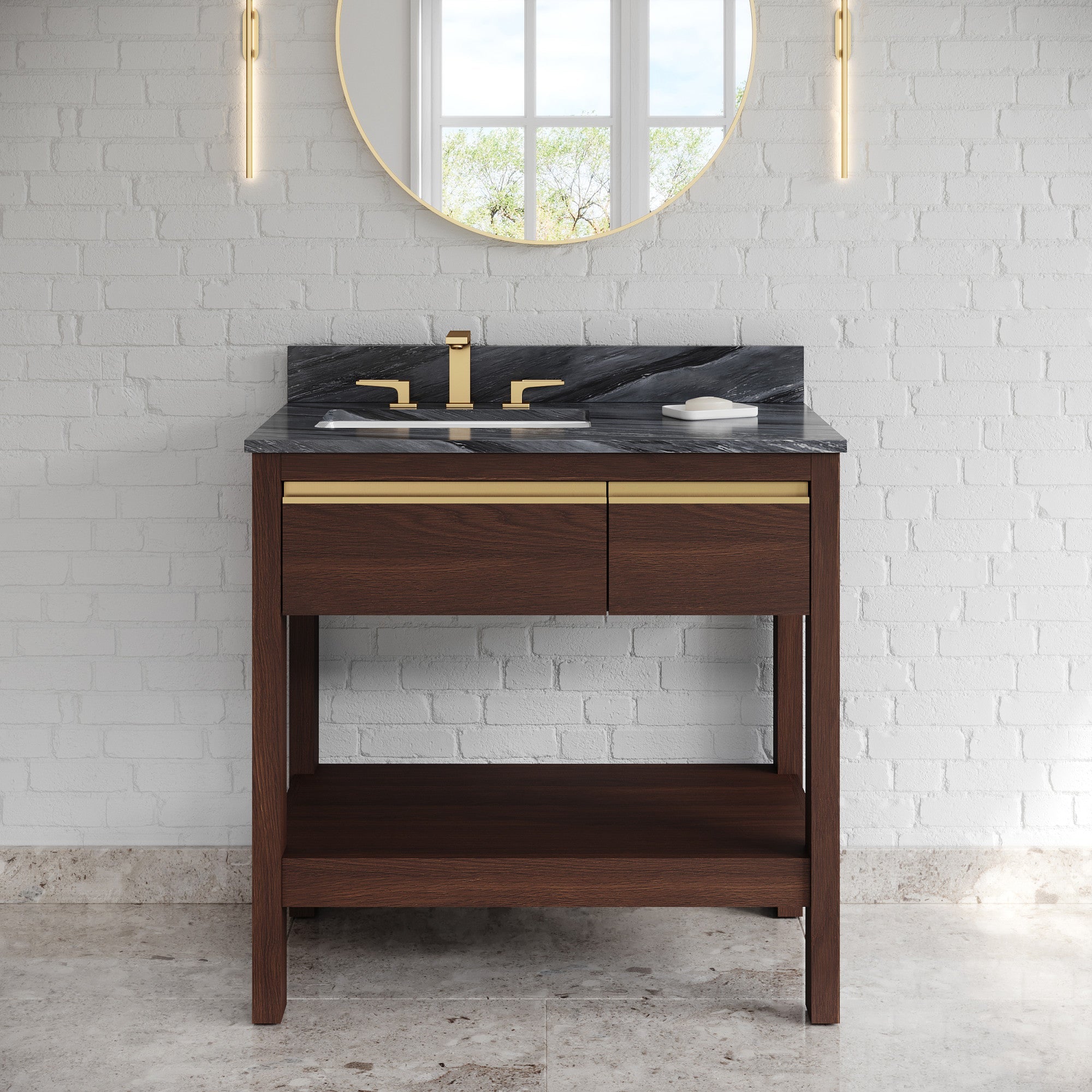 36" Jubilee Vanity – Dark Walnut