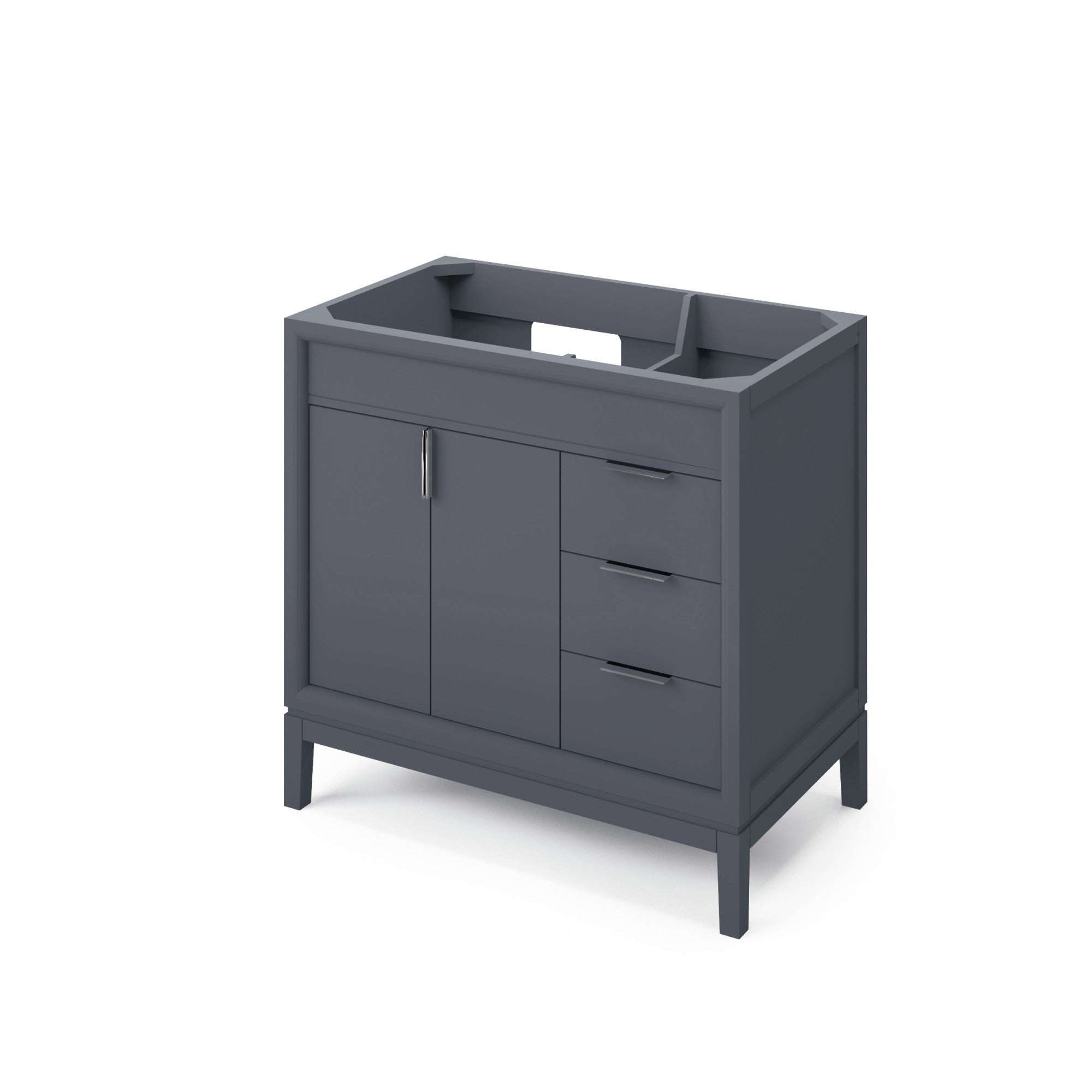 36" Theodora Vanity – Left Offset – Blue Steel