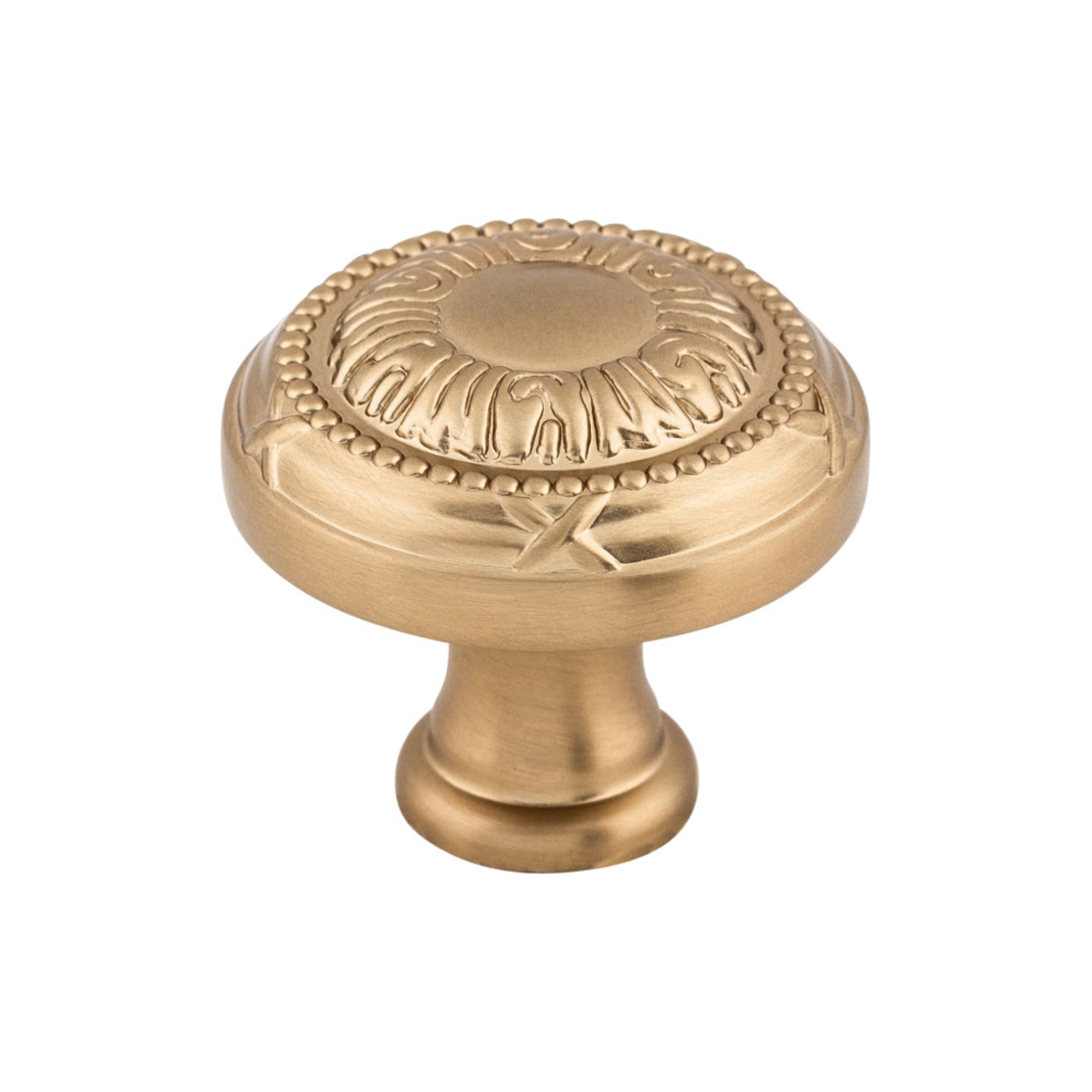 Ribbon 1 1/4" Diameter Round Knob - Brushed Bronze