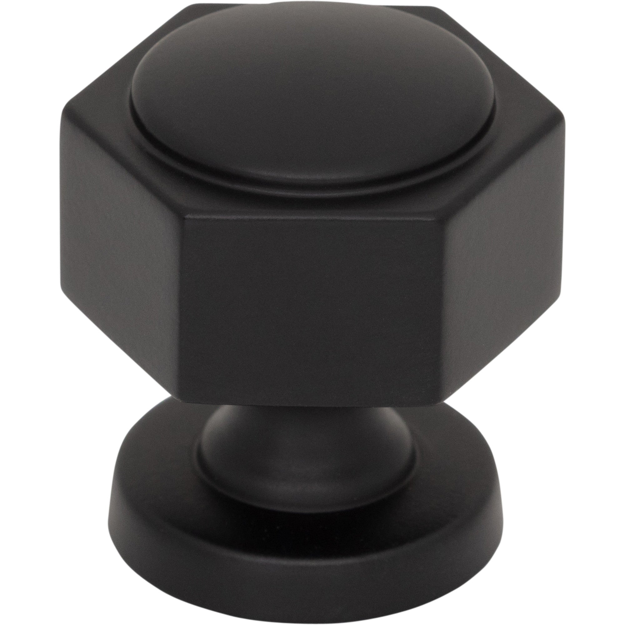 Stanmore 1 1/4" Length Geometric Knob - Flat Black