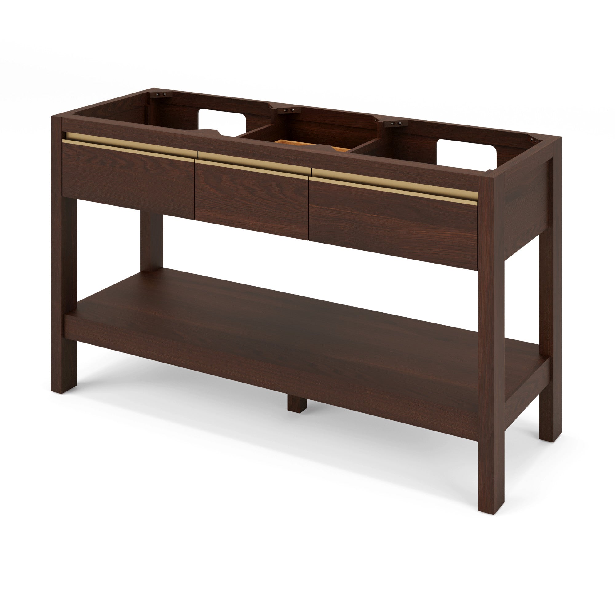 60" Jubilee Vanity – Double Bowl – Dark Walnut