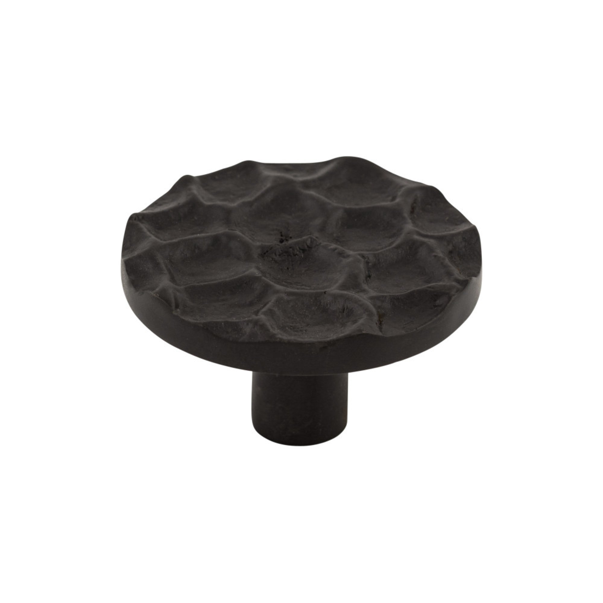 Cobblestone 1 15/16" Diameter Round Knob - Coal Black