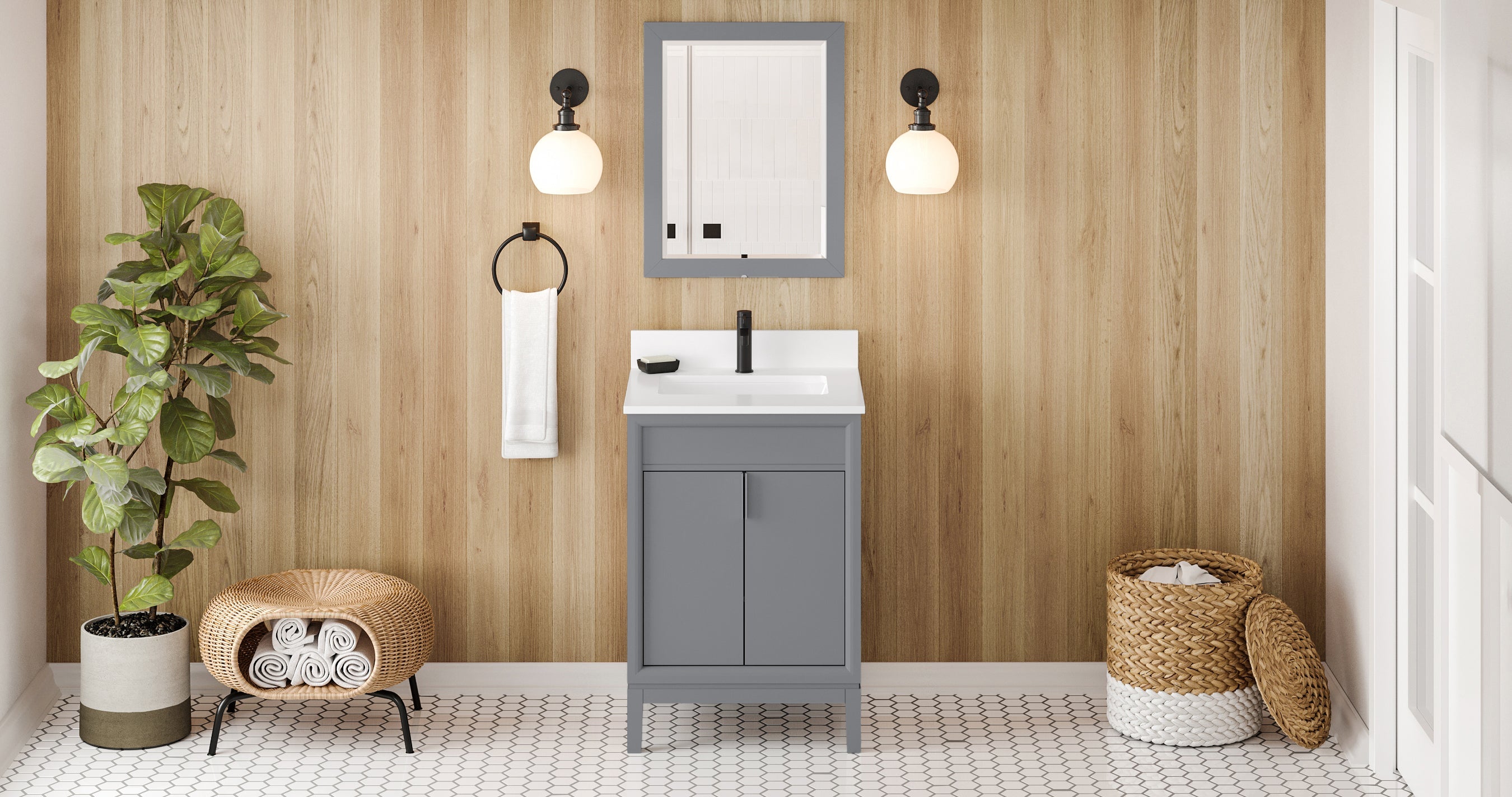 24" Theodora Vanity – Grey
