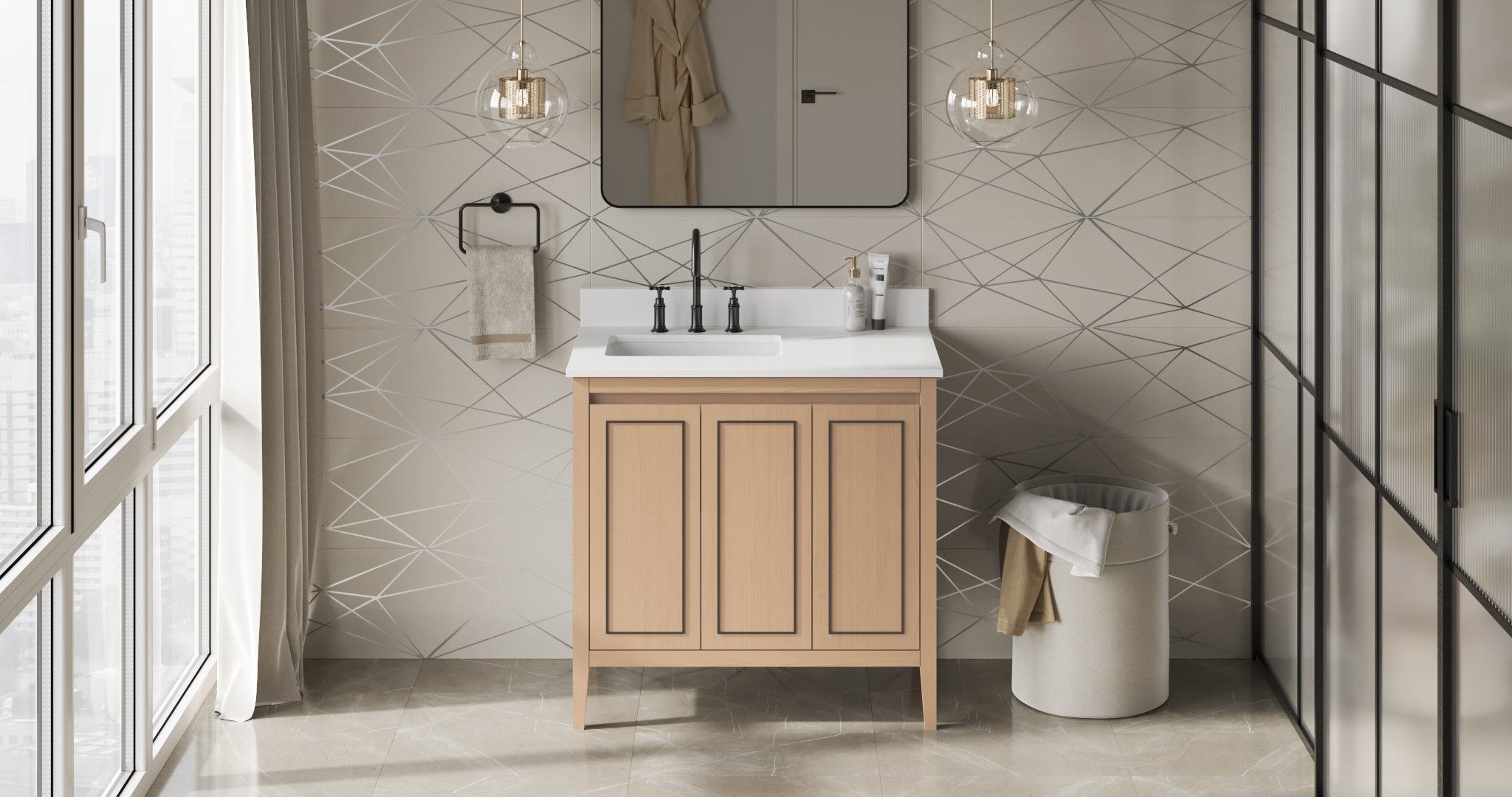 36" Percival Vanity – Natural Oak