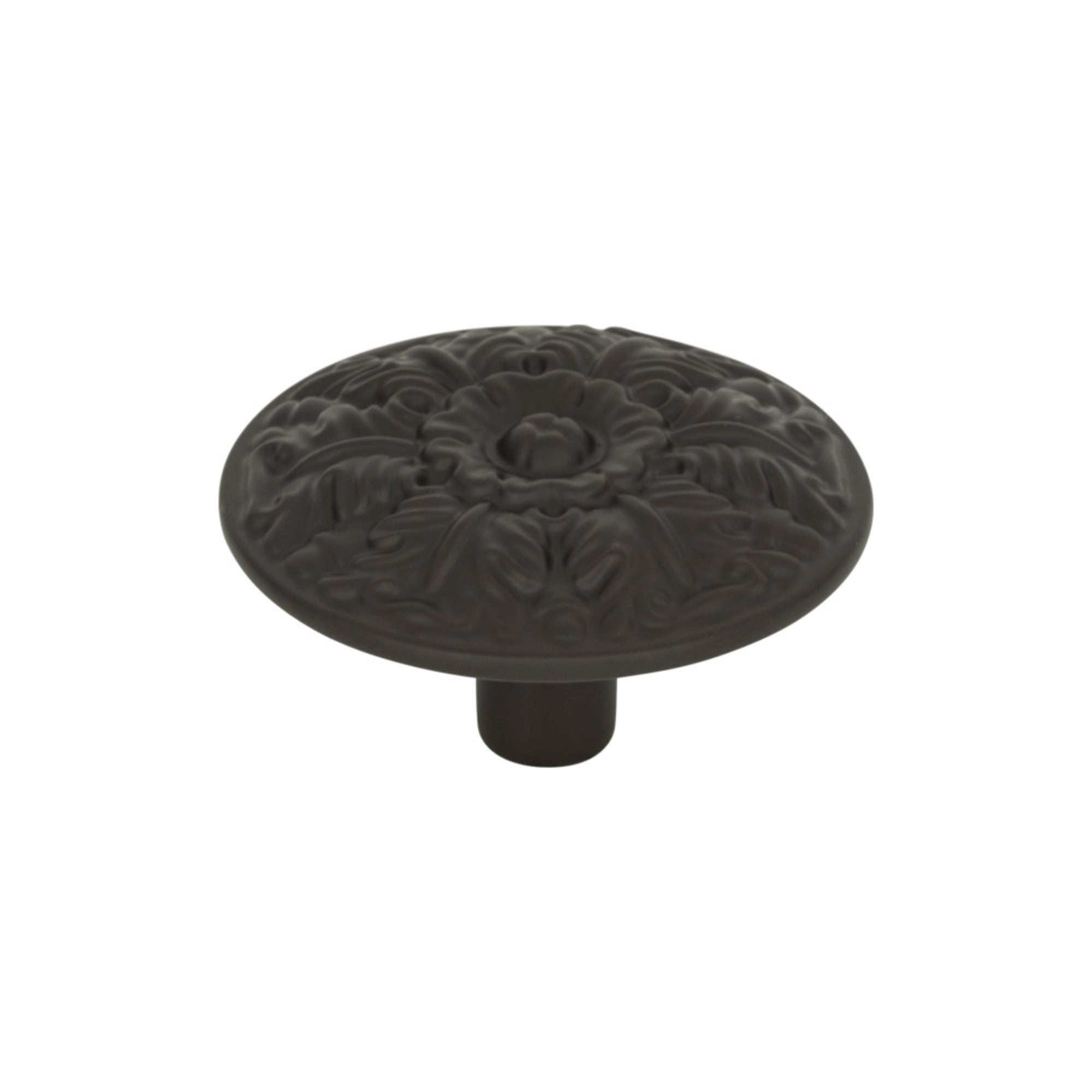 Hammered Medallion 1-1/ Round Knob - Aged Bronze