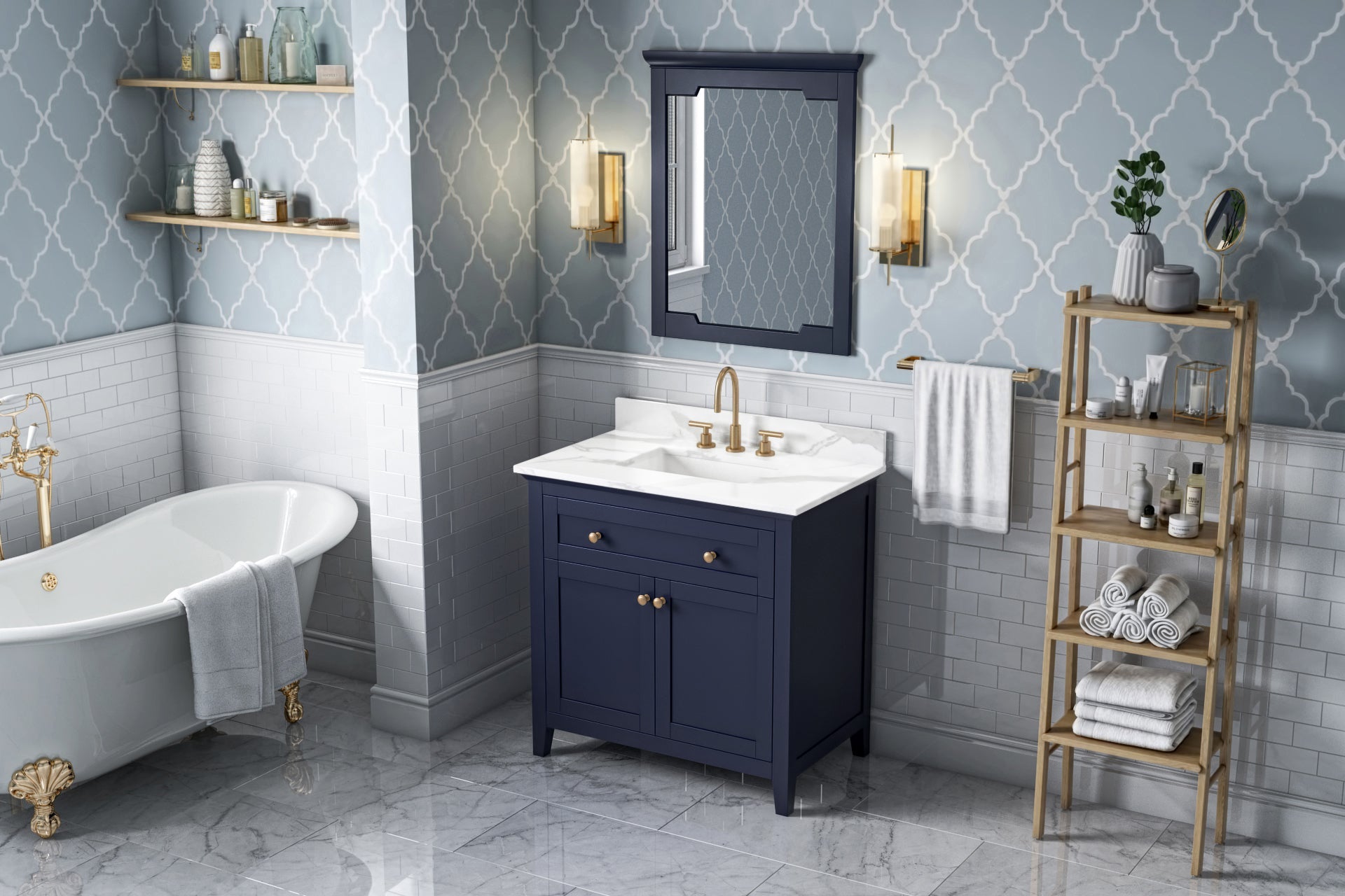 36" Chatham Vanity – Hale Blue