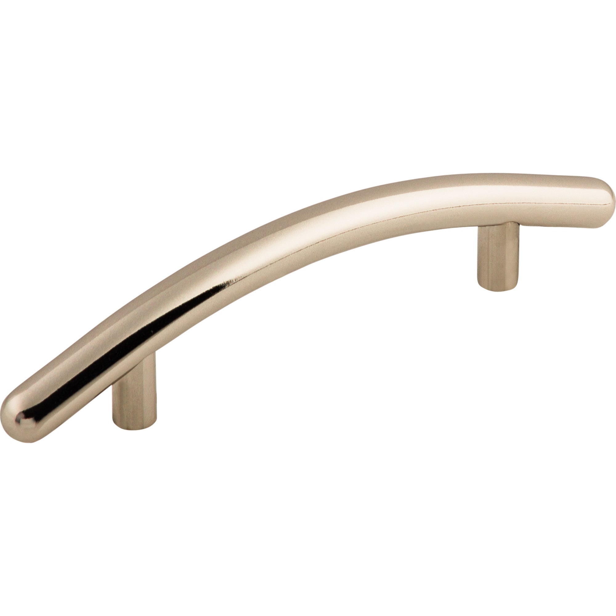 Curved 3 3/4" Center to Center Bar Pull - Polished Nickel