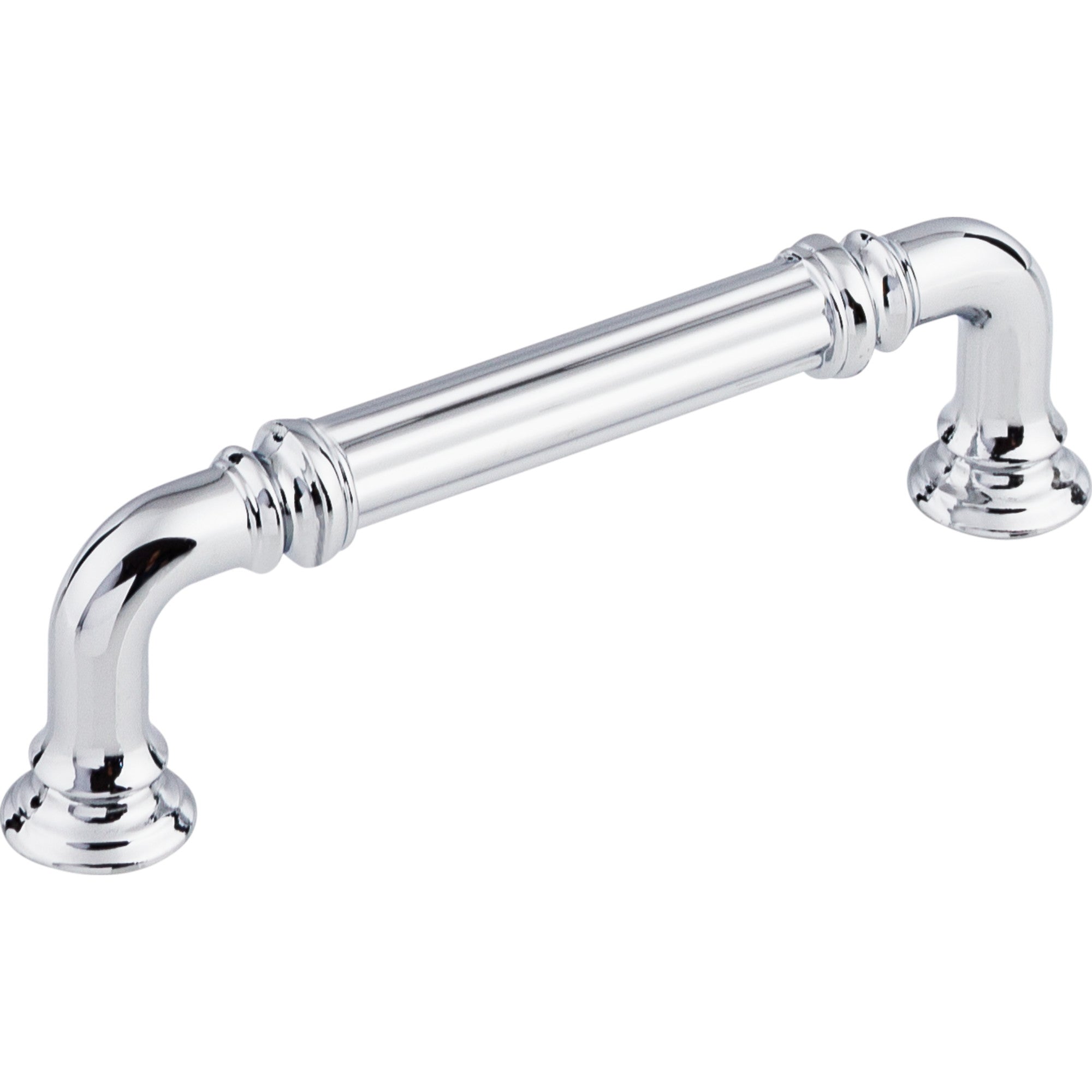 Reeded 3 3/4" Center to Center Bar Pull - Polished Chrome