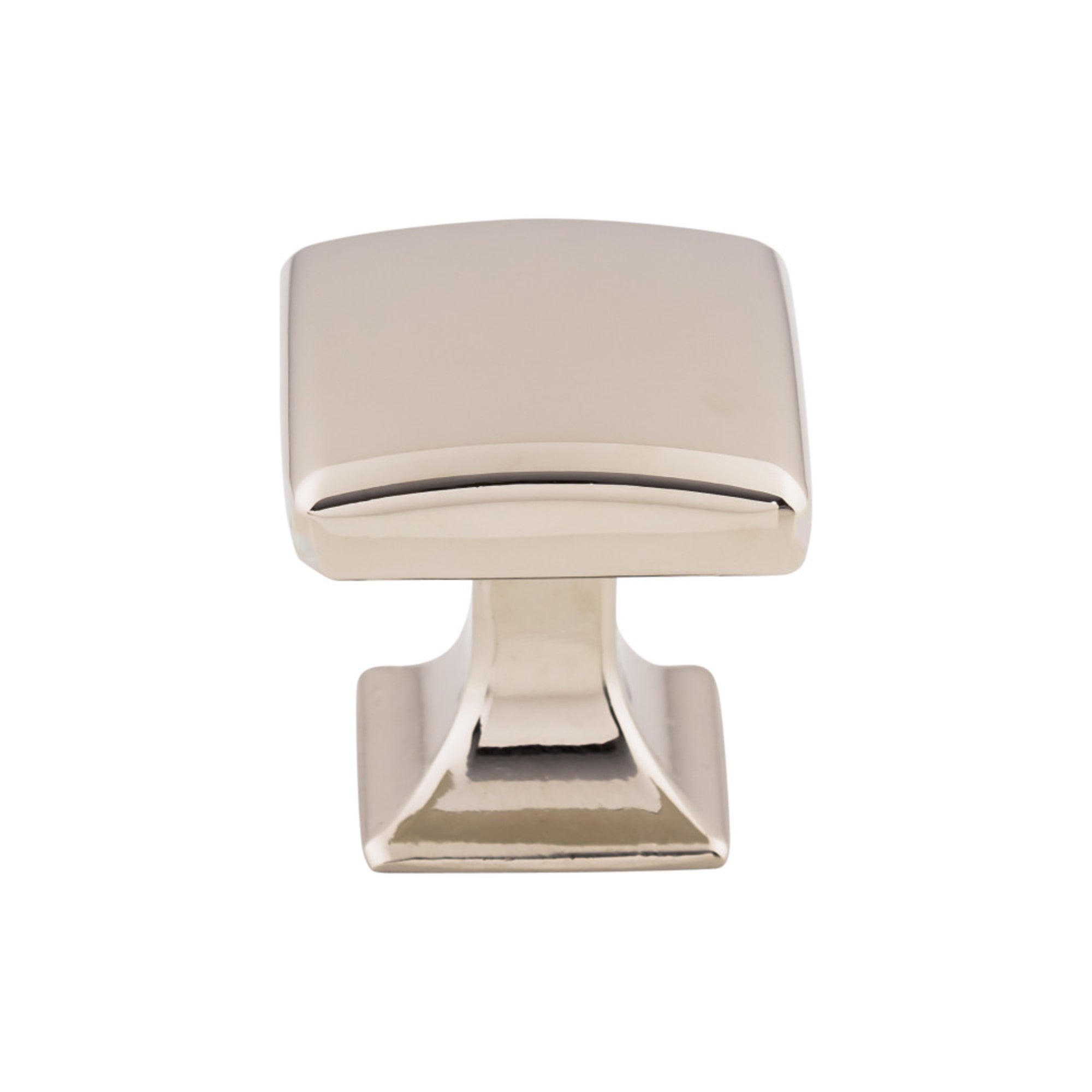 Contour 1 1/8" Length Square Knob - Polished Nickel
