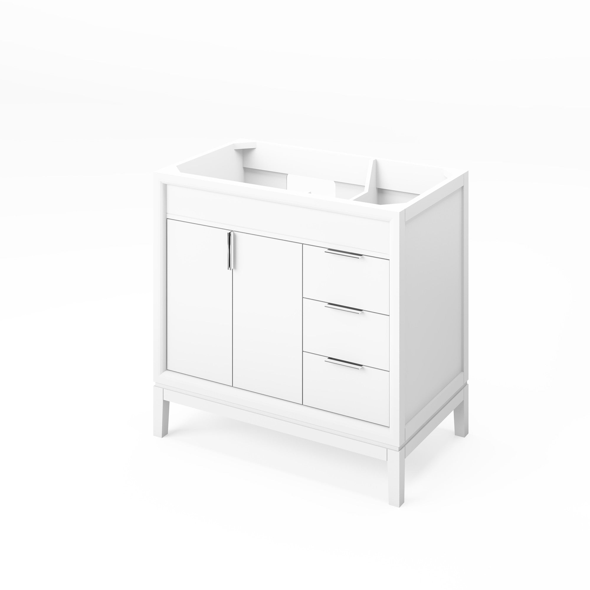 36" Theodora Vanity – Left Offset – White