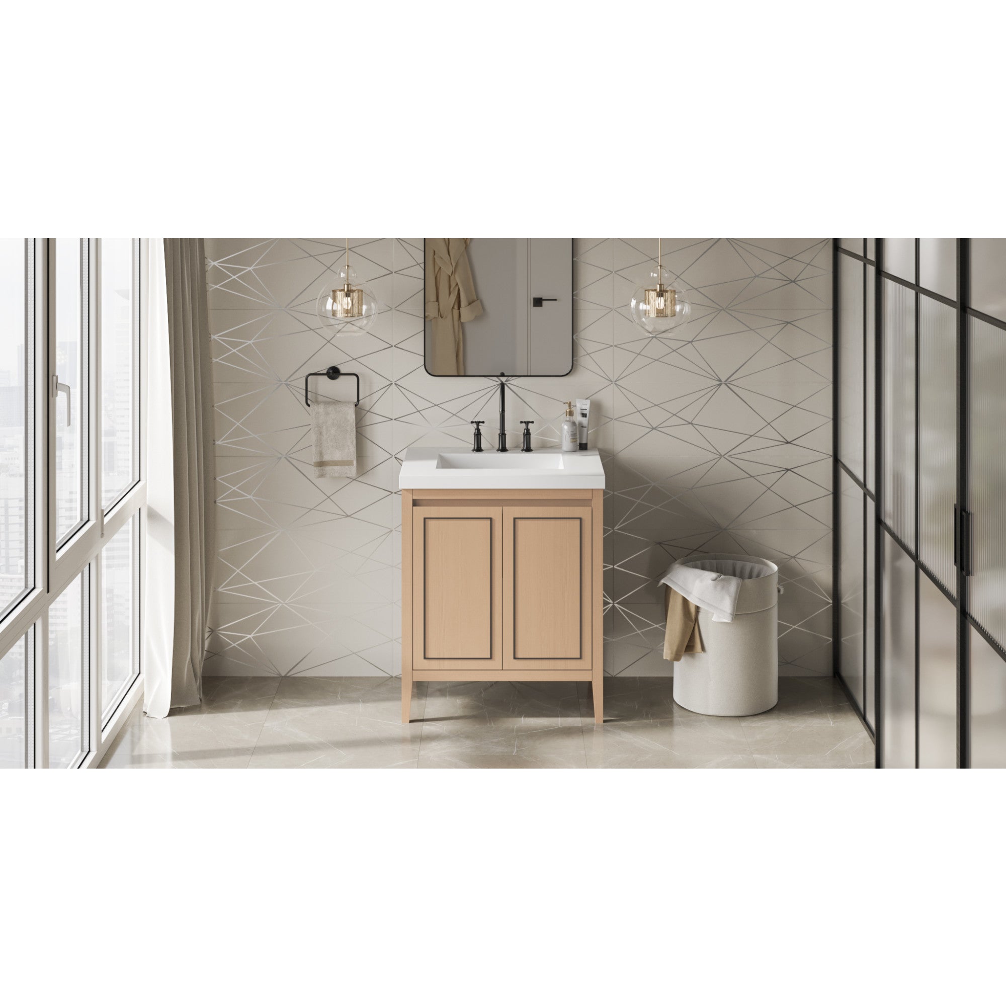 30" Percival Vanity – Natural Oak