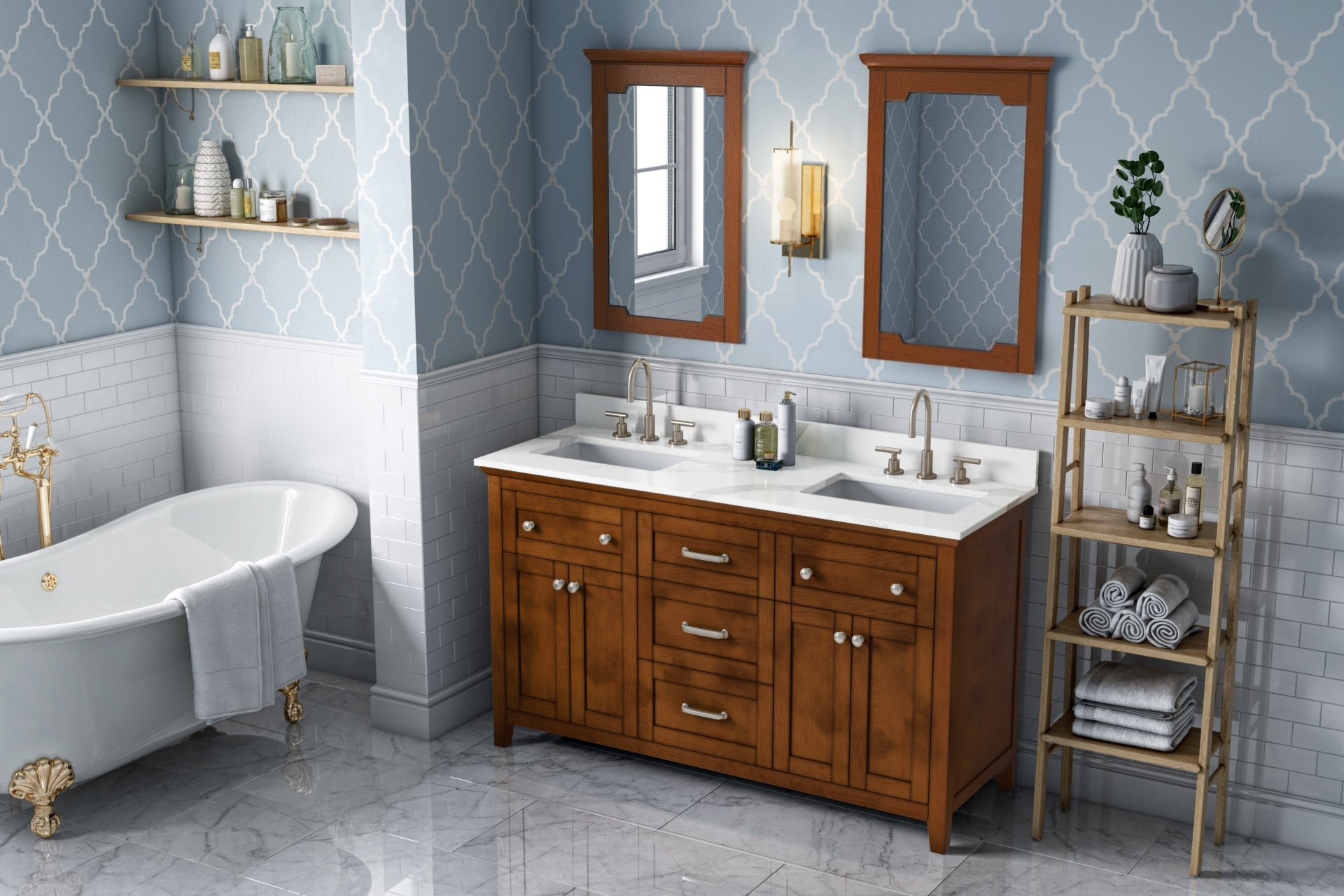 60" Chatham Vanity – Double Bowl – Chocolate