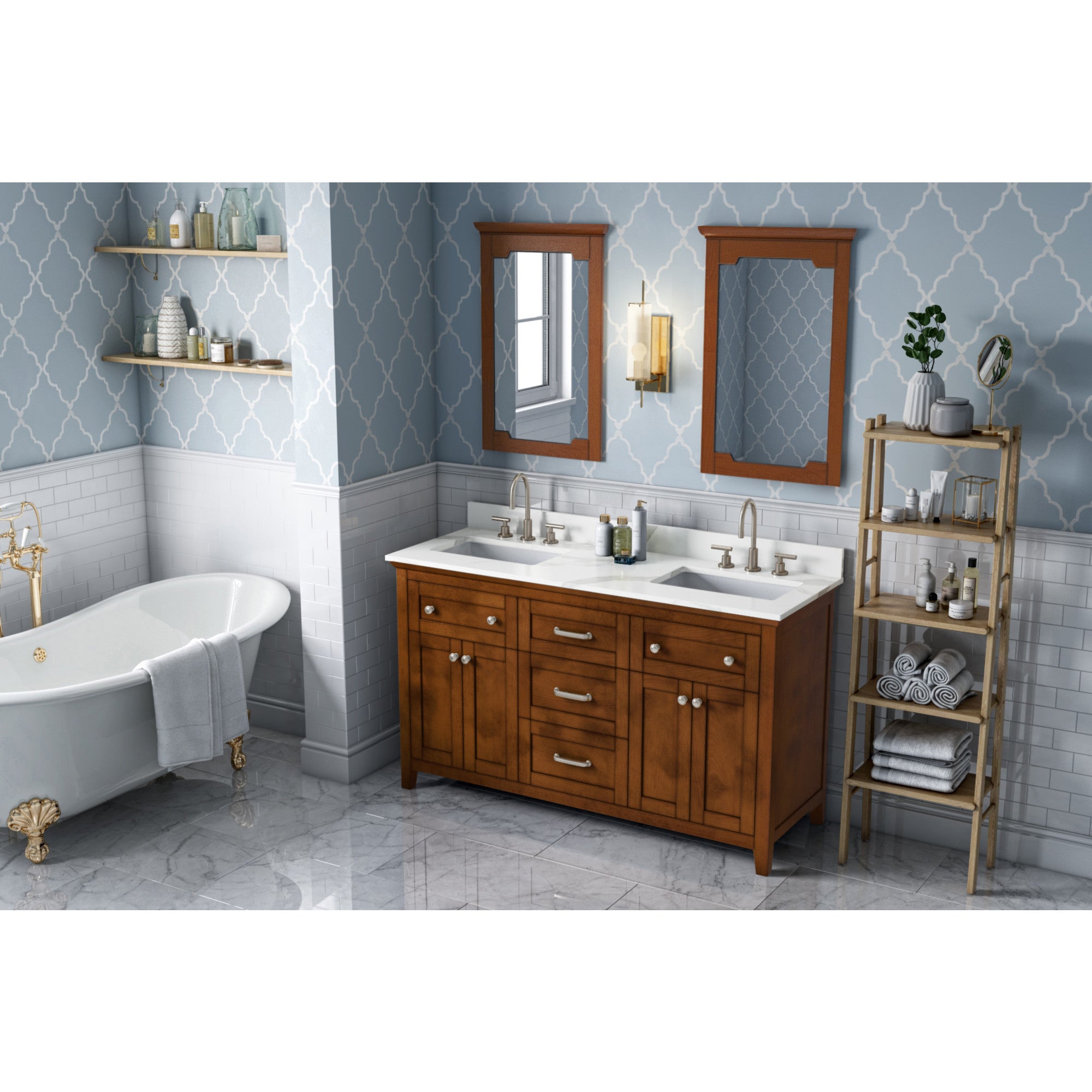 60" Chatham Vanity – Double Bowl – Chocolate