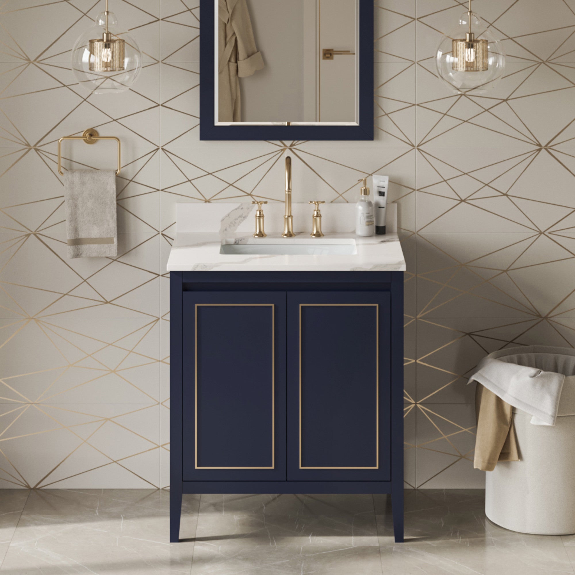 30" Percival Vanity – Hale Blue