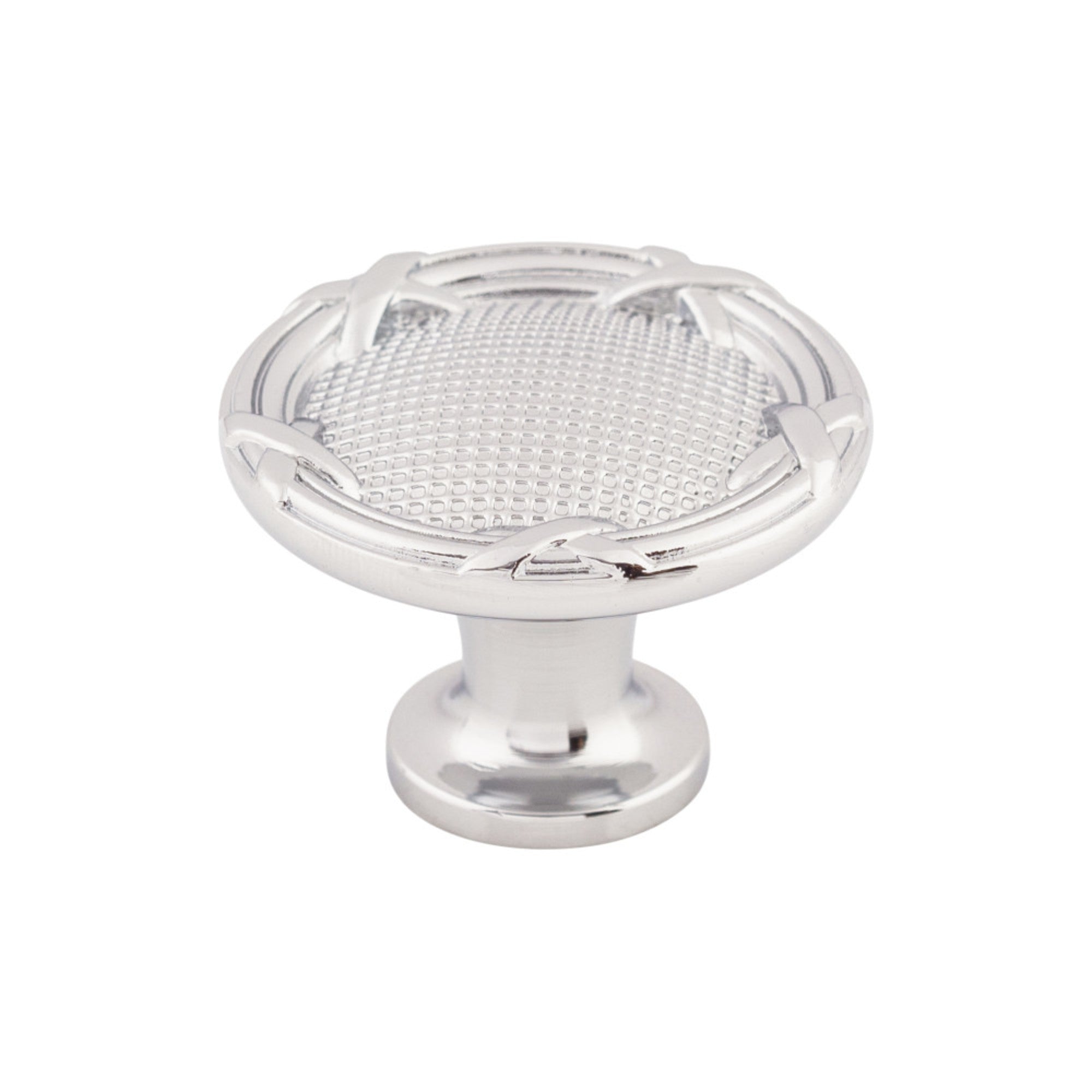 Ribbon & Reed Round Knob - Polished Chrome