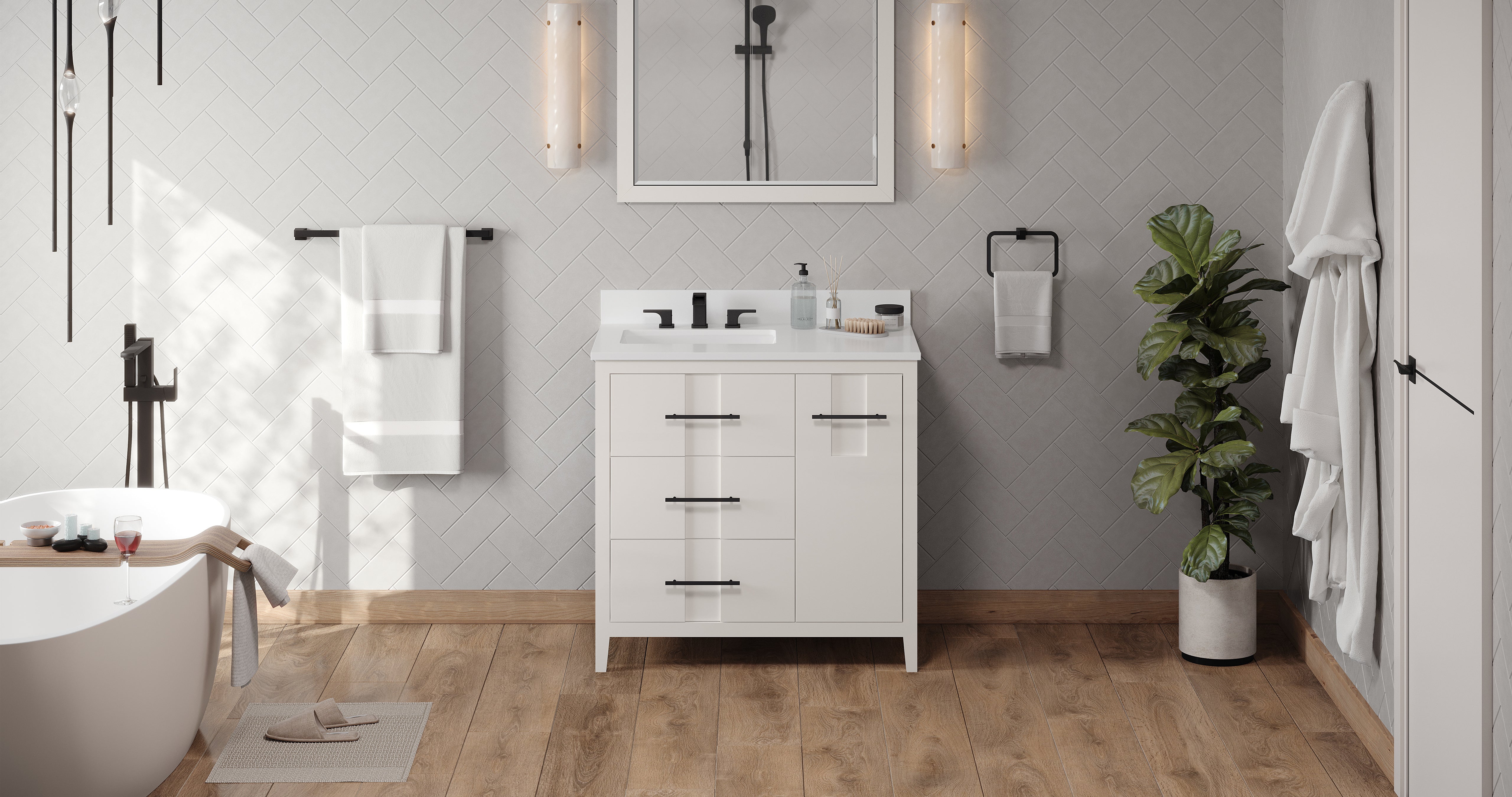 36" Katara Vanity – Left Offset