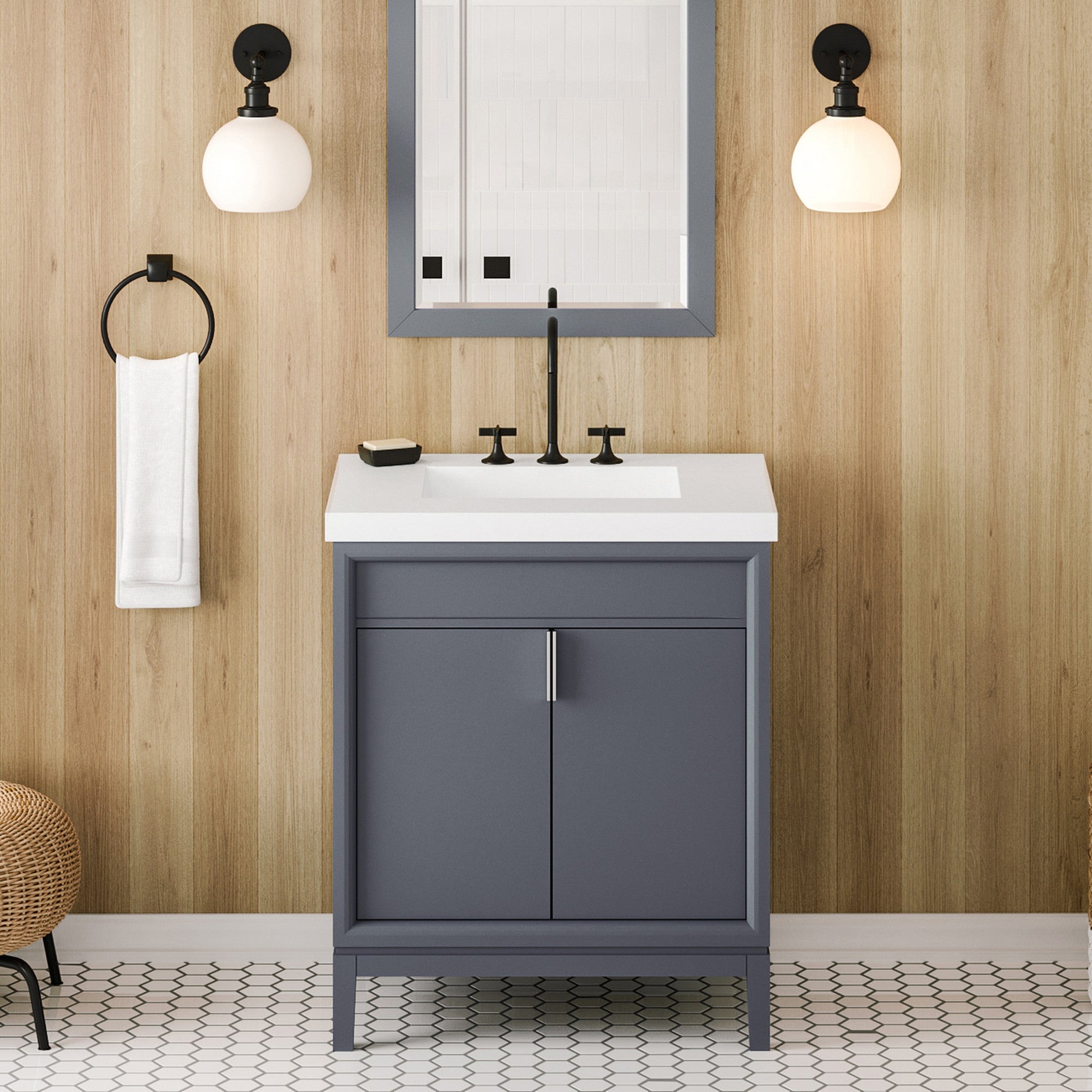 30" Theodora Vanity – Blue Steel