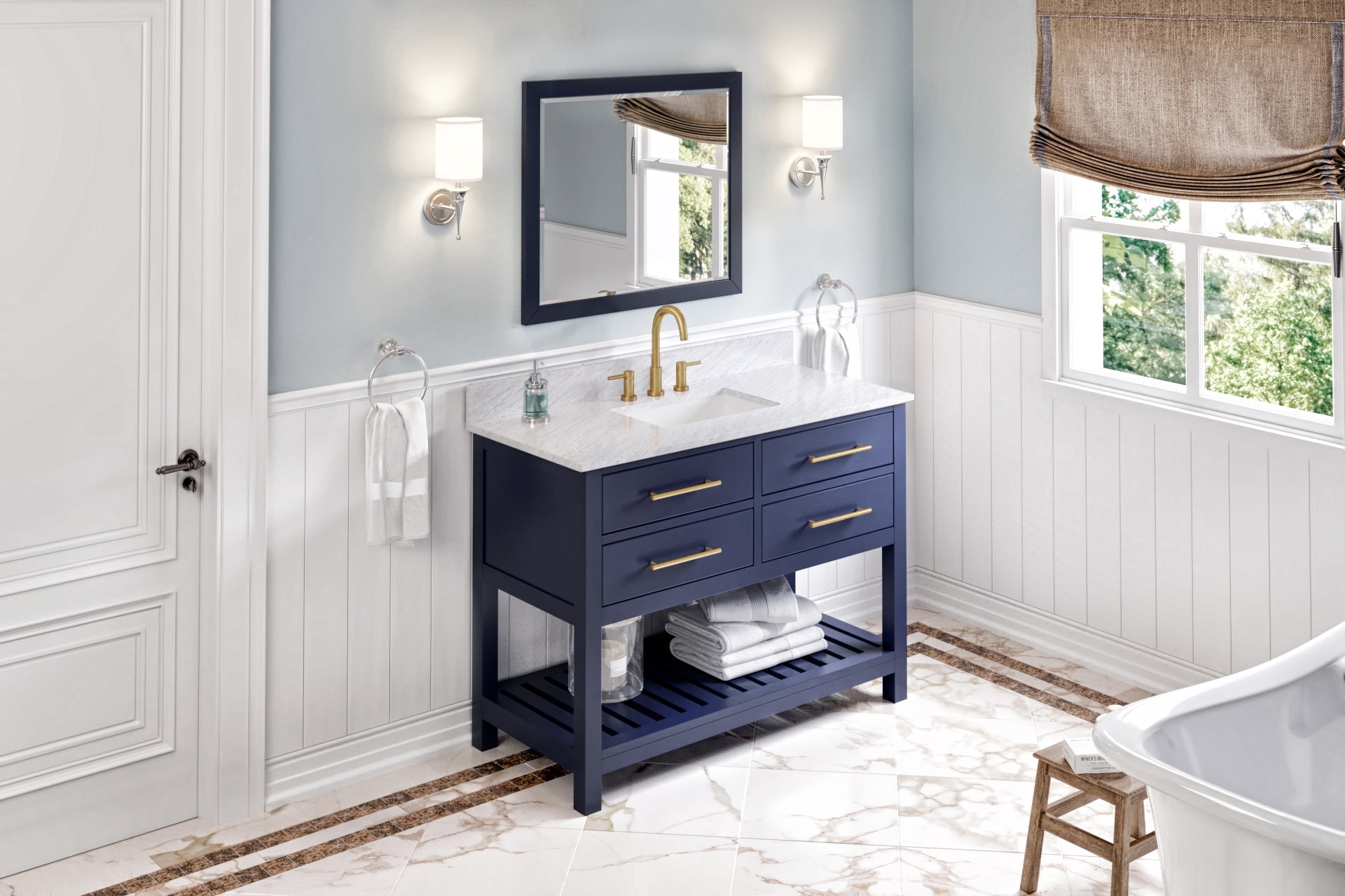 48" Wavecrest Vanity – Hale Blue