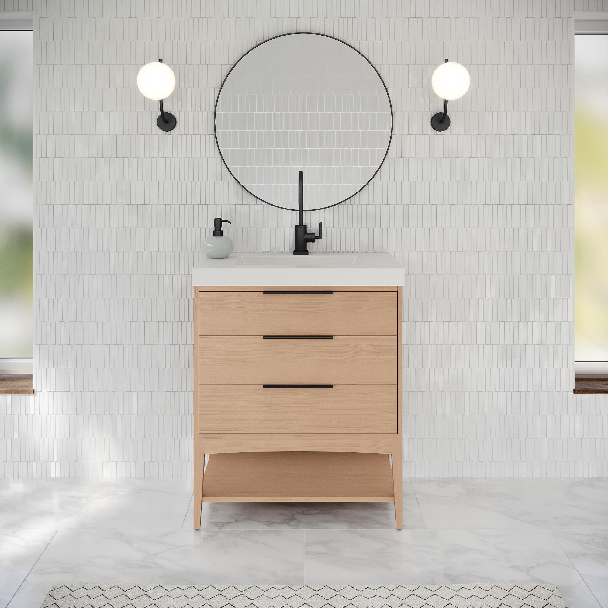 30" Gardner Vanity – Natural Oak