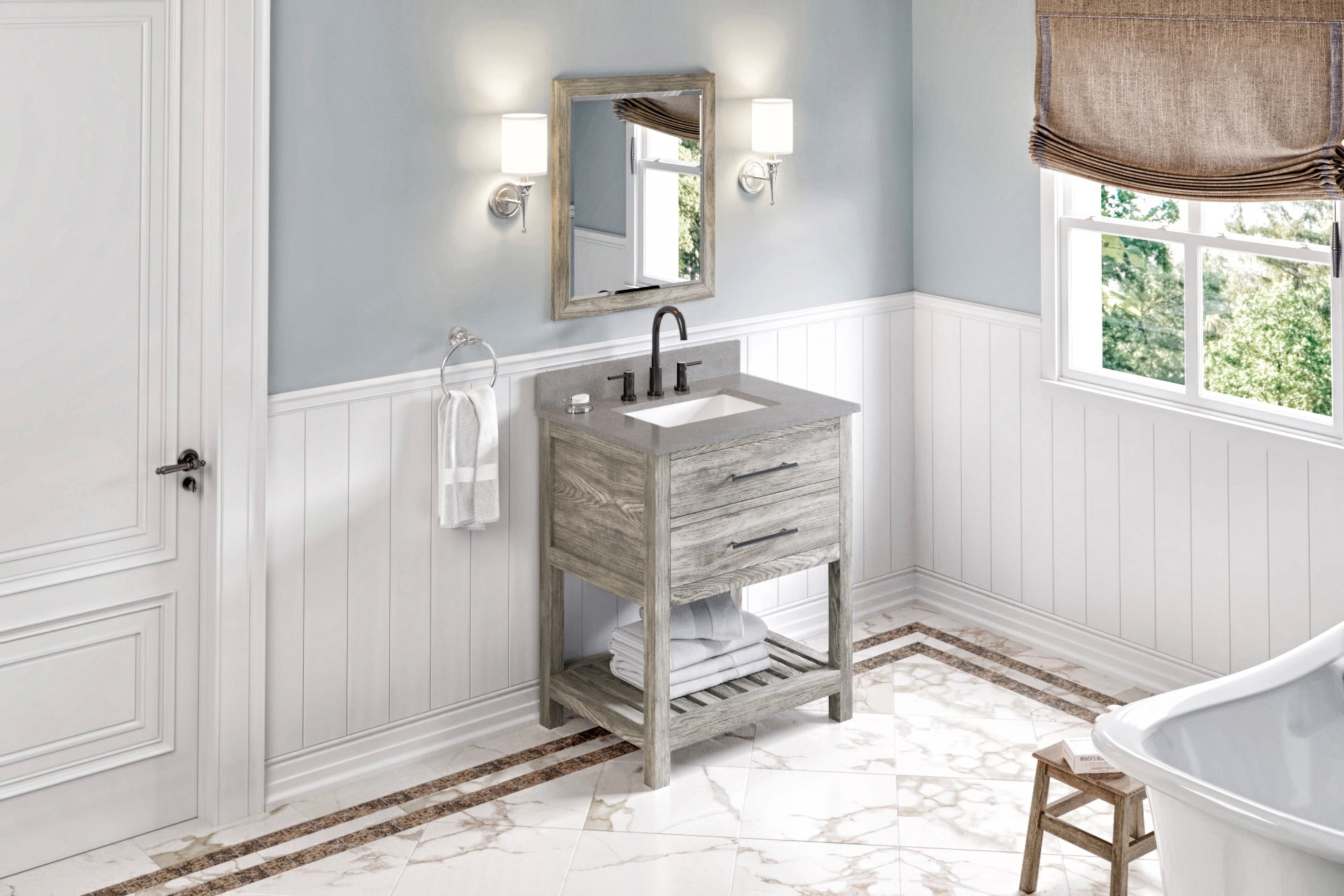 30" Wavecrest Vanity – Weathered Grey