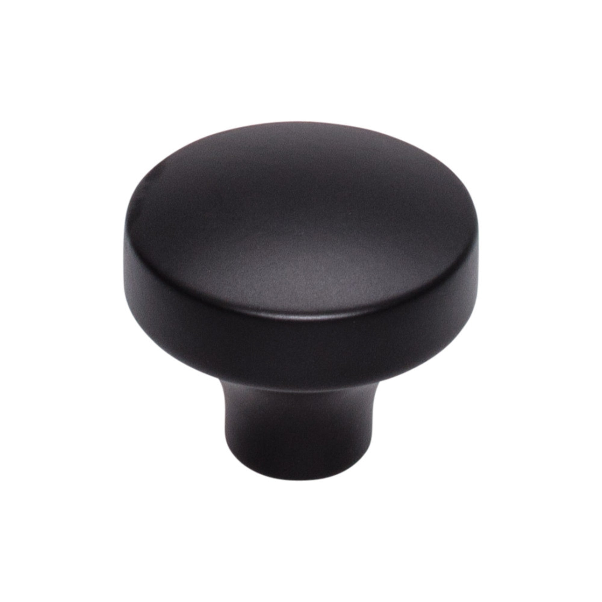 Kinney Round Knob - Flat Black