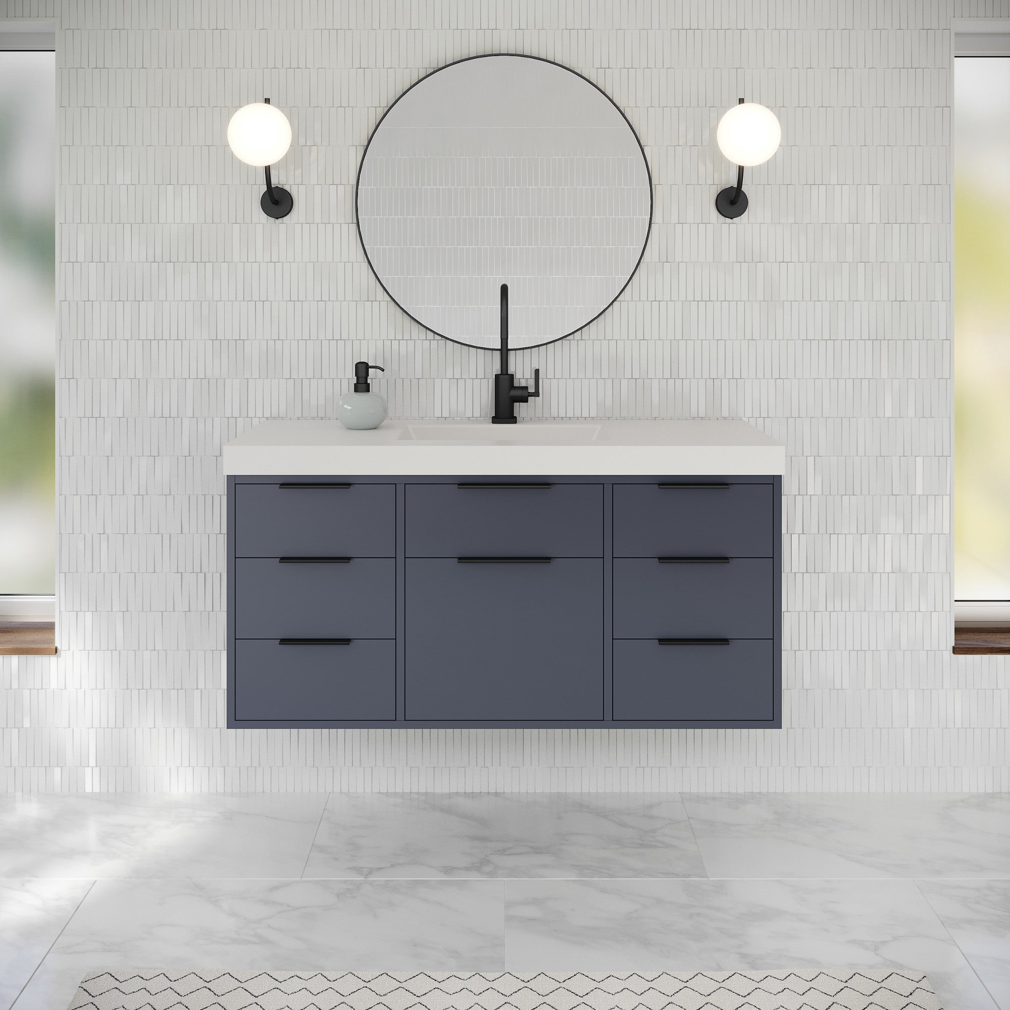 48" Gardner Vanity – Blue Steel