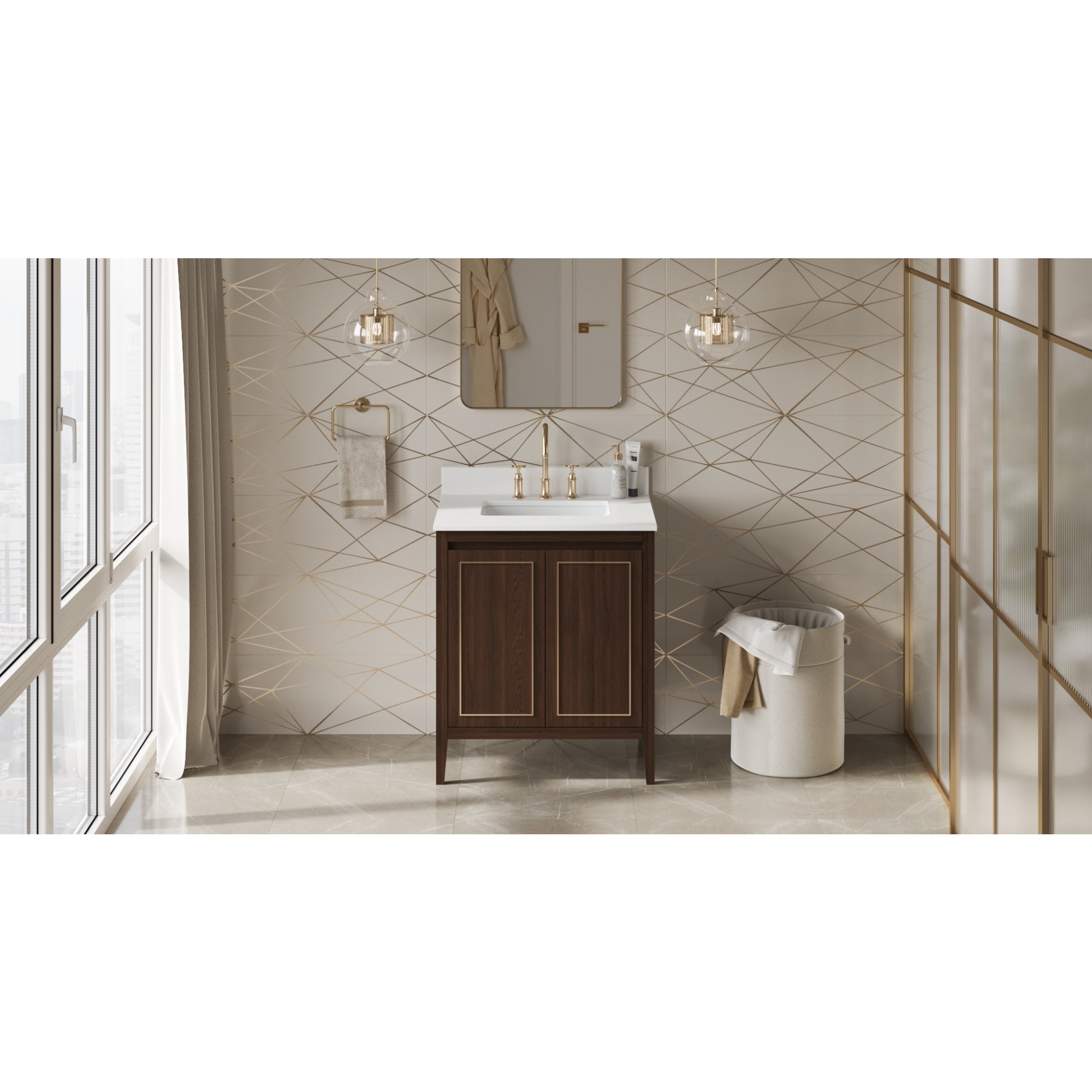 30" Percival Vanity – Dark Walnut