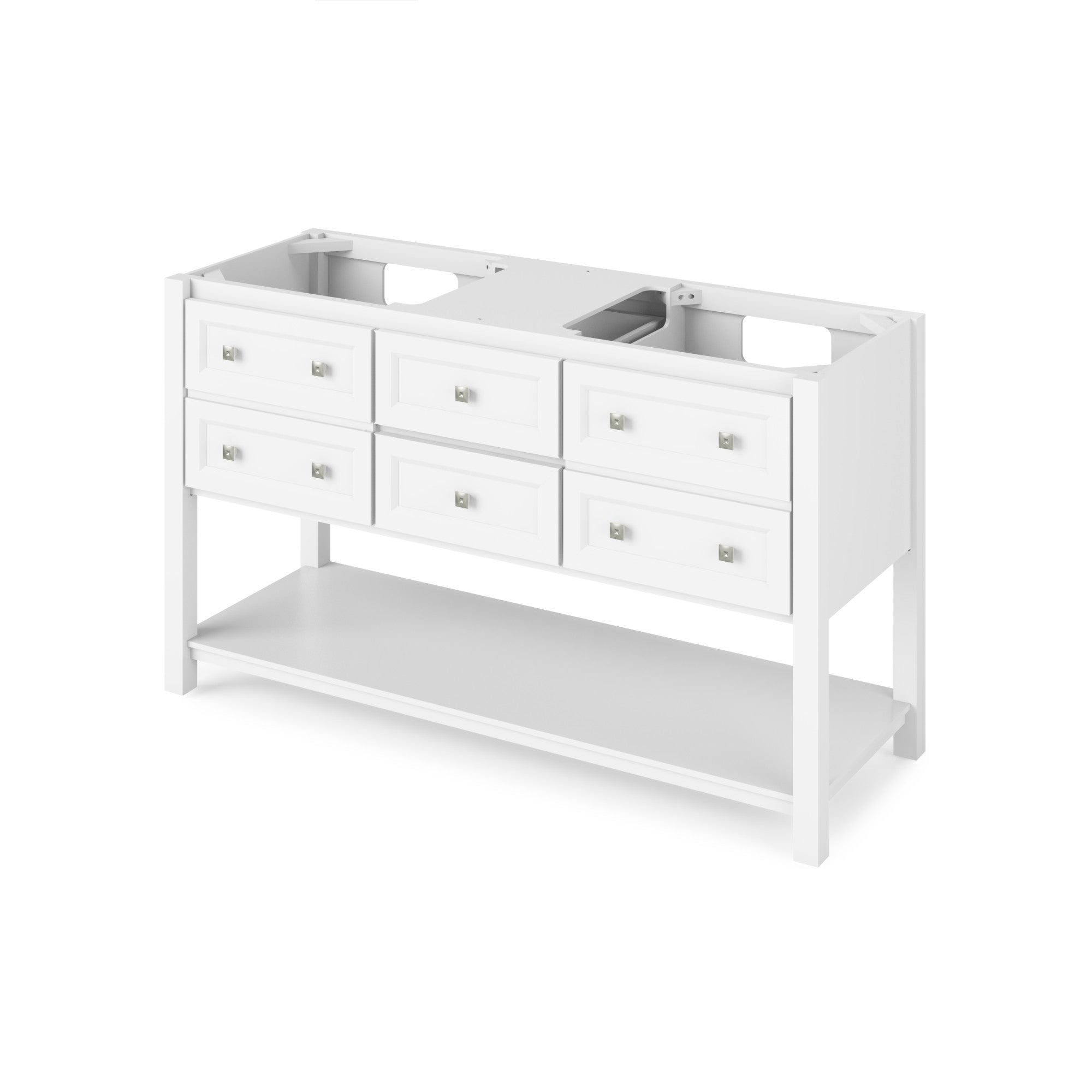 60" Adler Vanity – Double Bowl – White