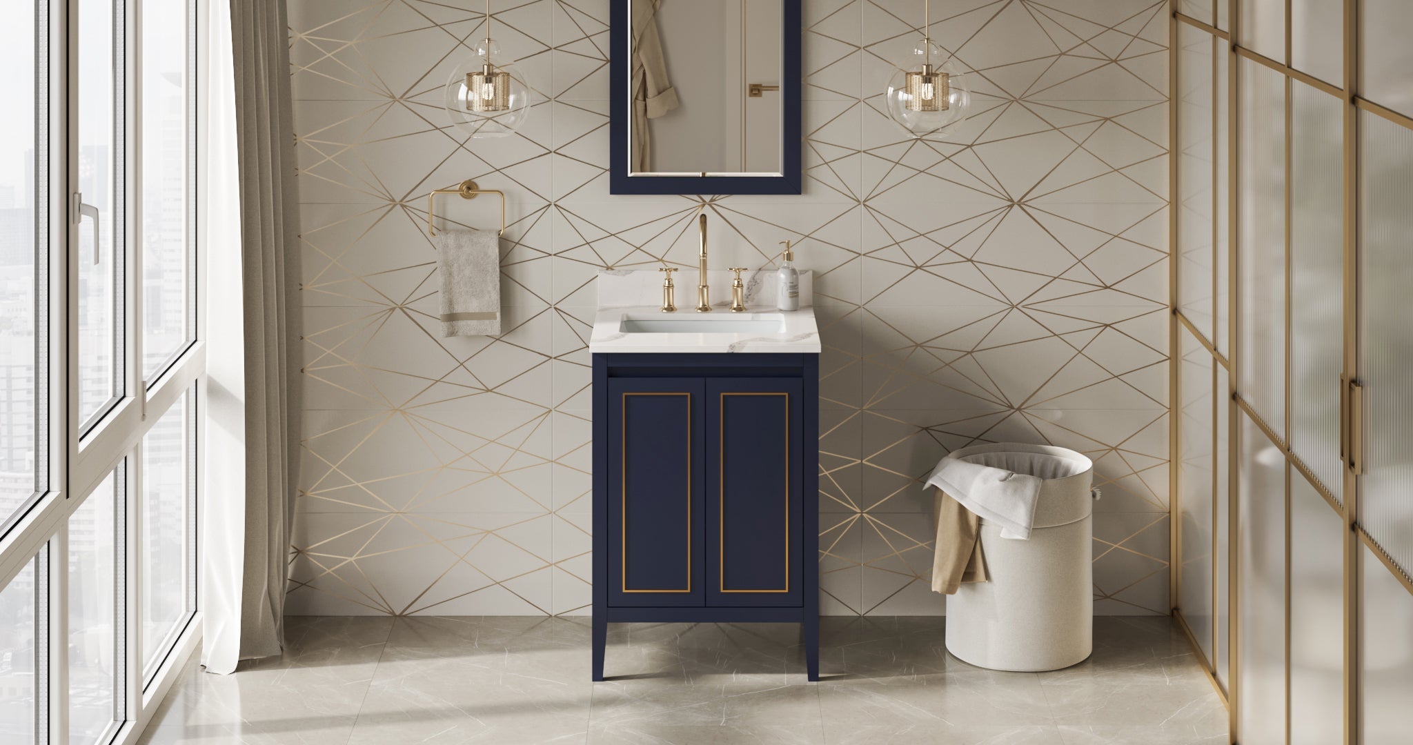 24" Percival Vanity – Hale Blue