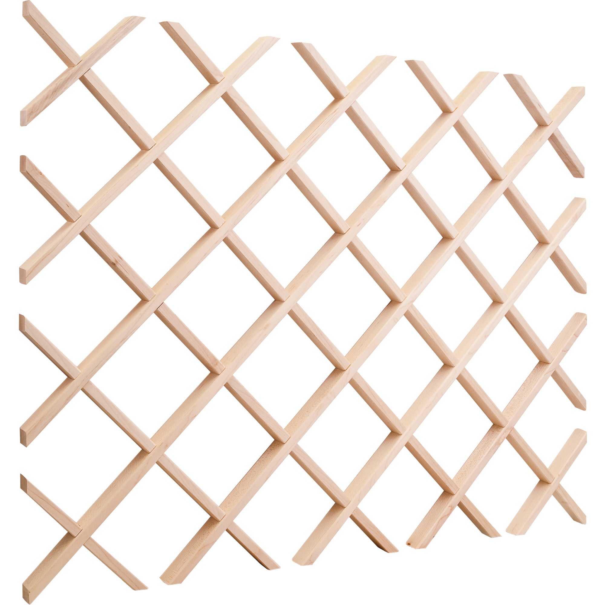 30" H x 24" W Maple Wine Bottle Lattice