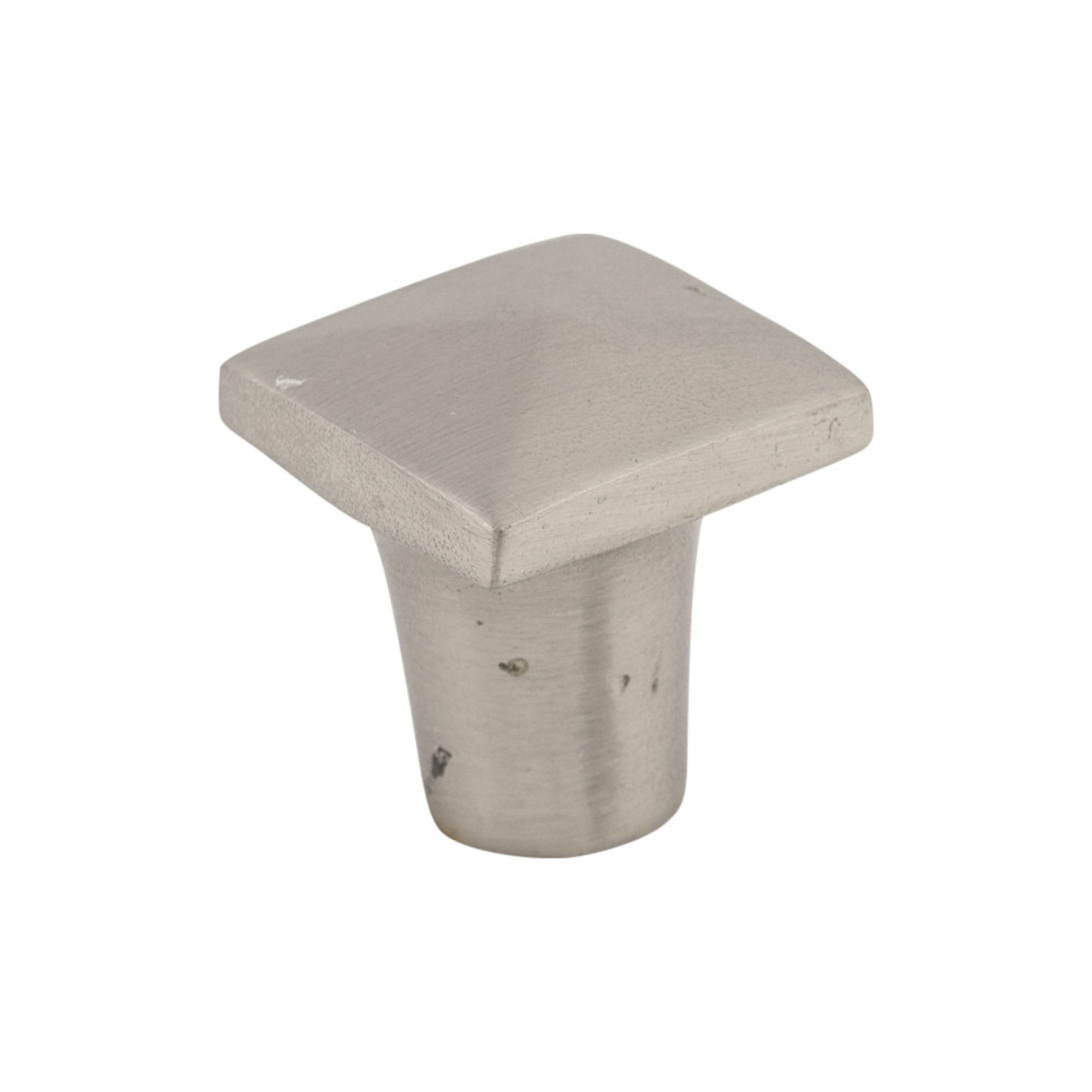 Aspen II 3/4" Length Square Knob - Brushed Satin Nickel