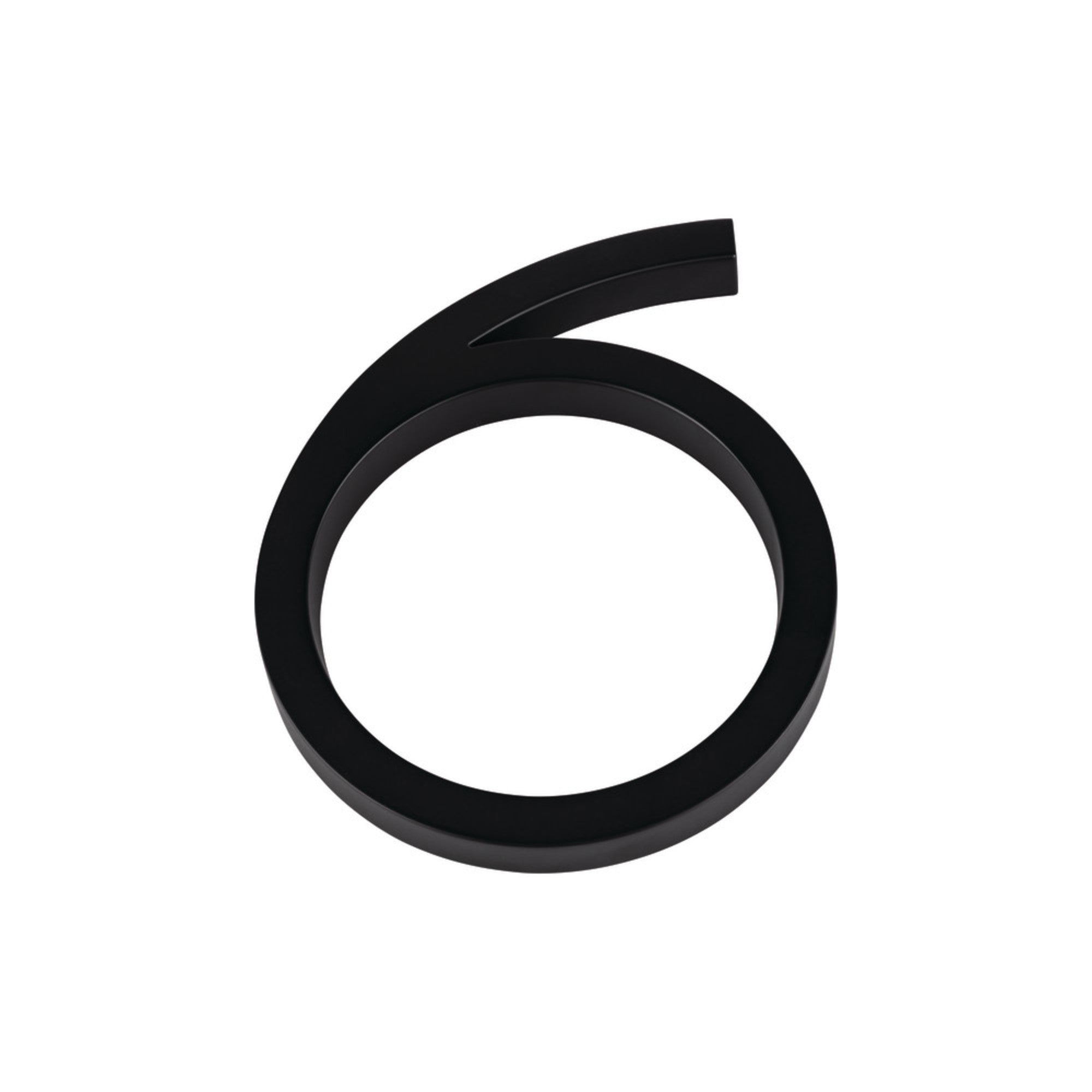 Modern Avalon 6" H House Number - Matte Black