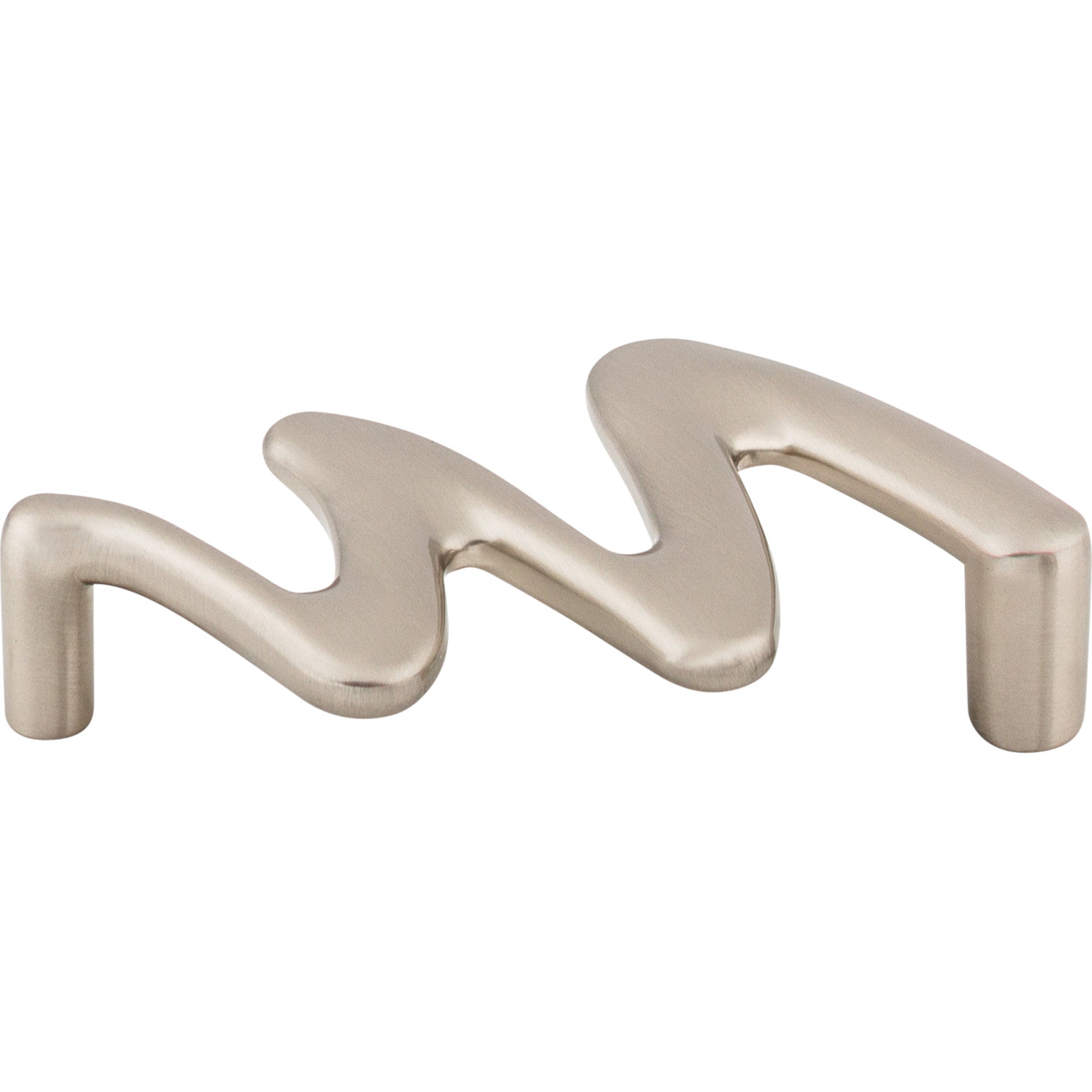 Squiggly 3 3/4" Center to Center Bar Pull - Brushed Satin Nickel