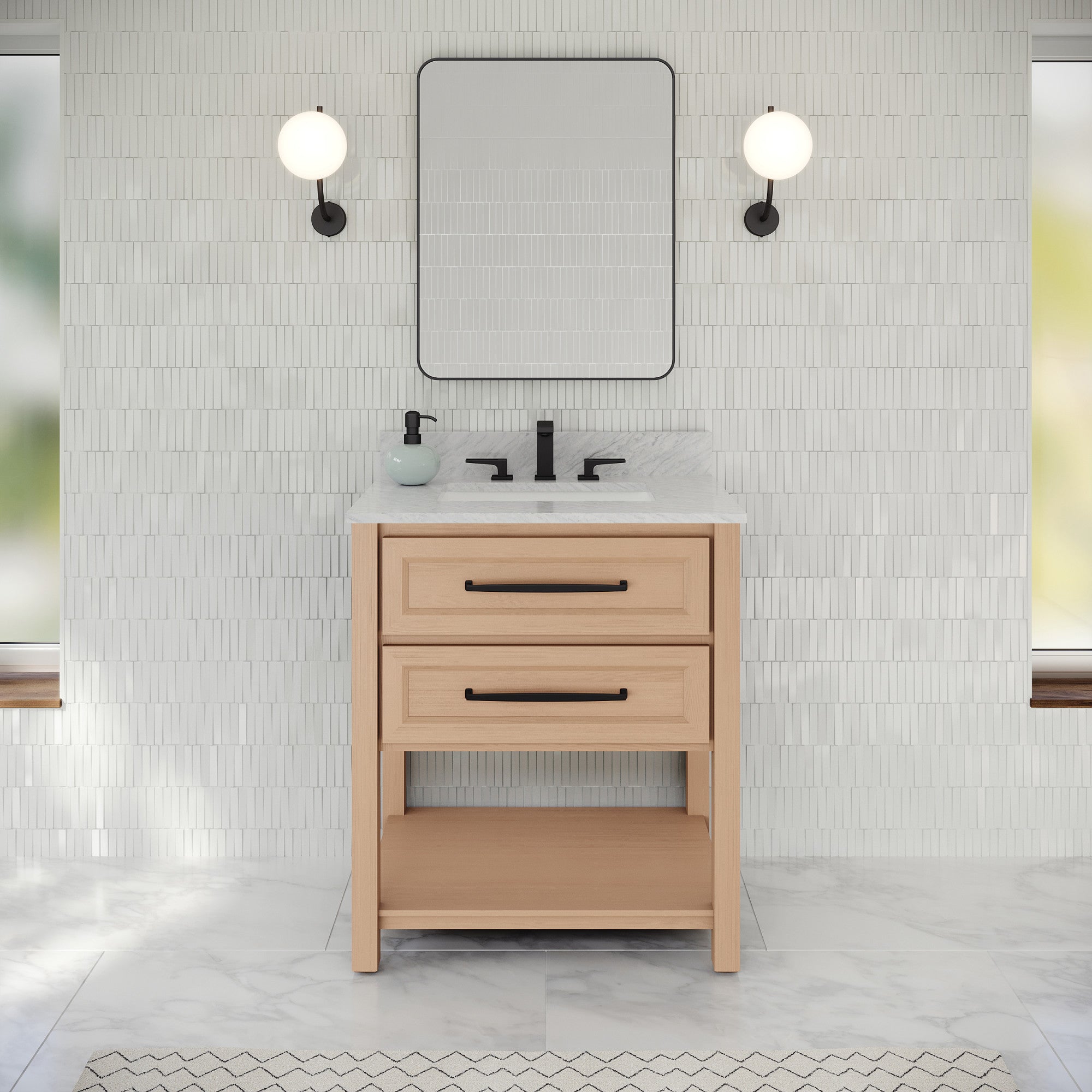 30" Kipling Vanity – Natural Oak