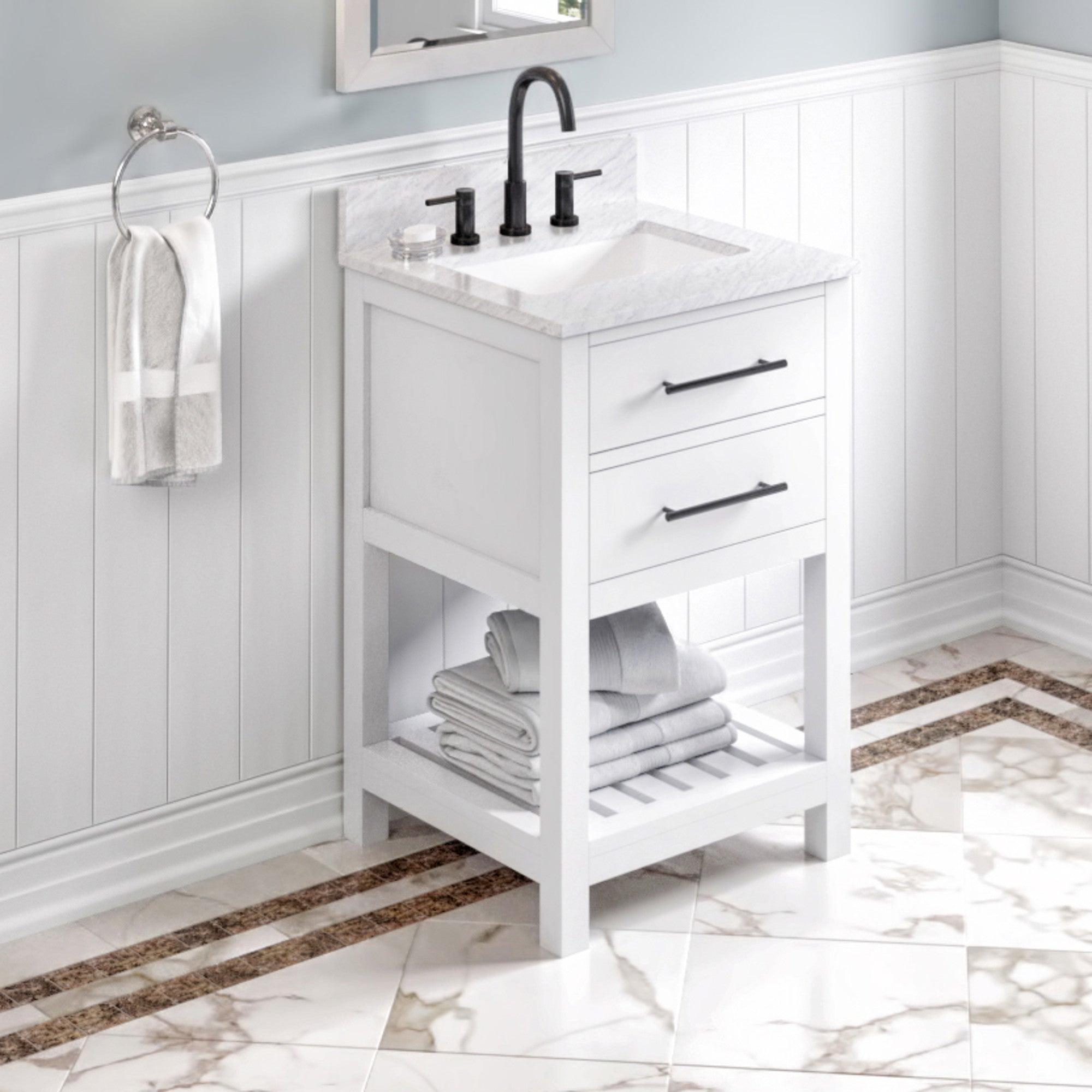 24" Wavecrest Vanity – White