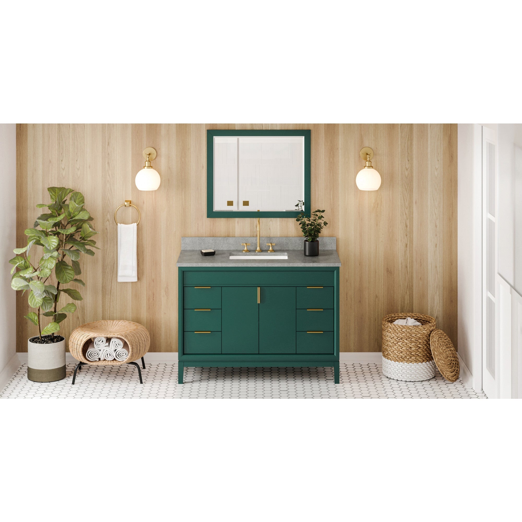 48" Theodora Vanity – Forest Green