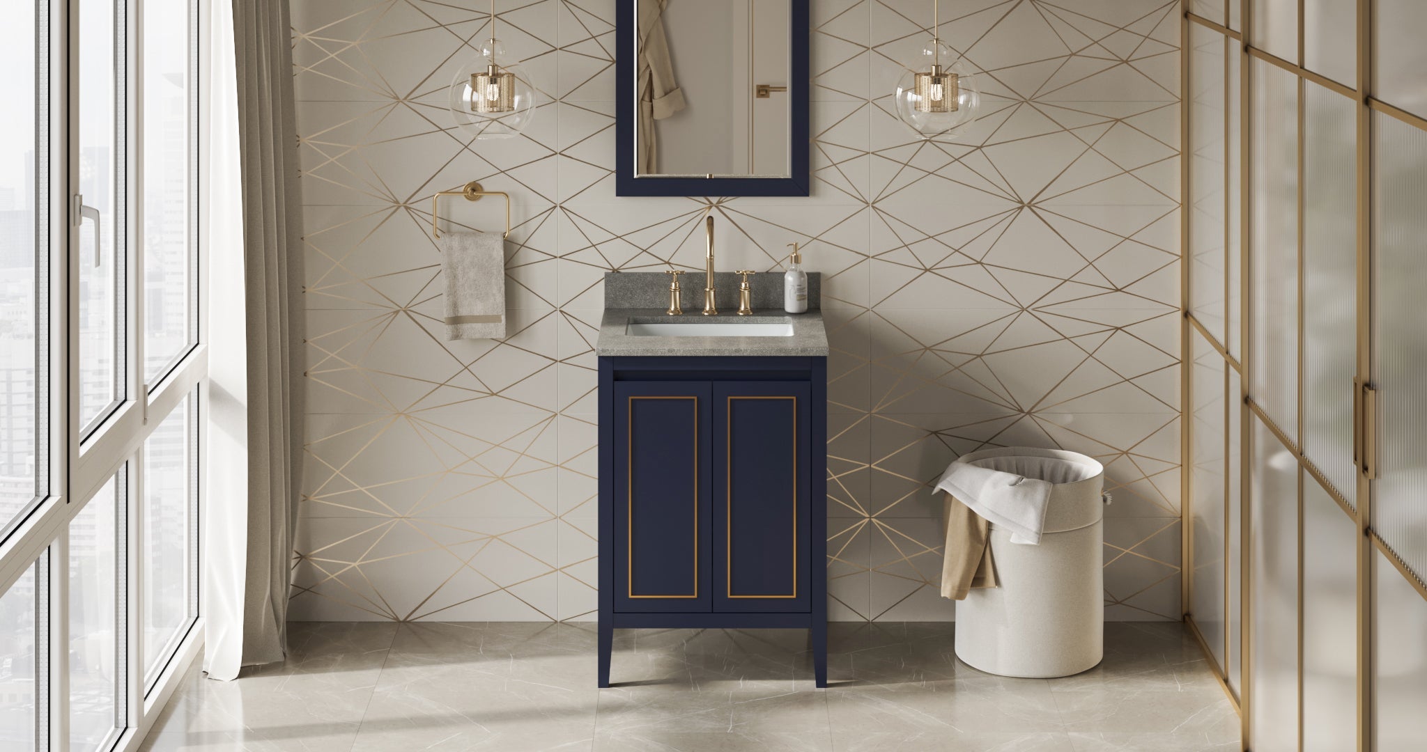 24" Percival Vanity – Hale Blue